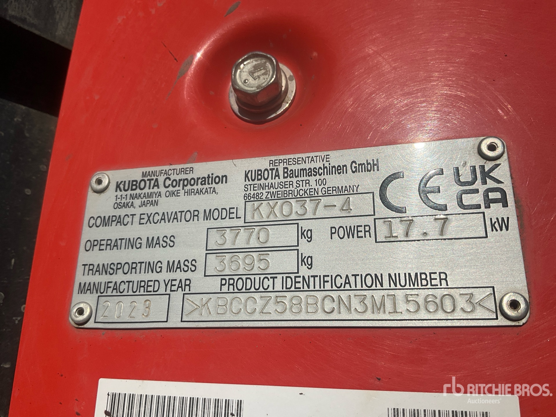 2023 Kubota KX037-4