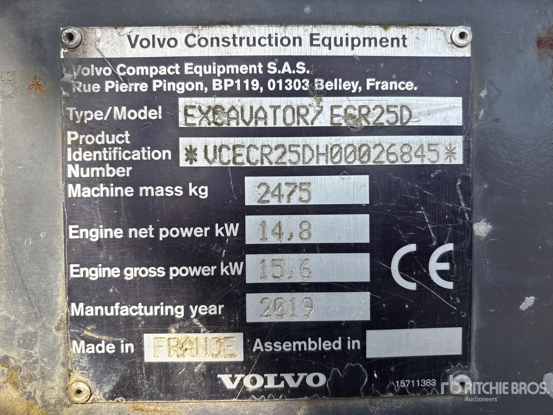 2019 Volvo ECR25D