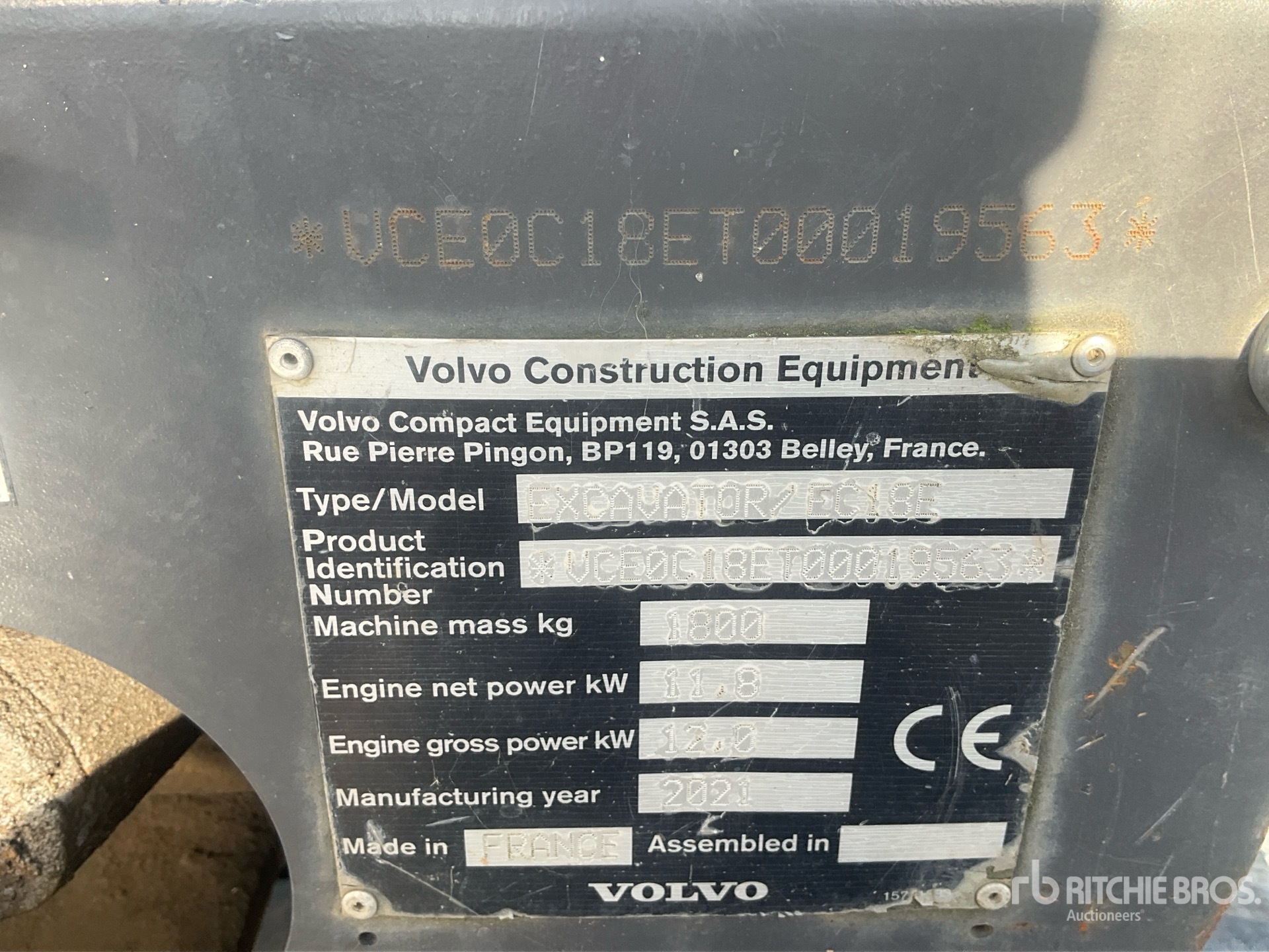 2021 Volvo EC18E