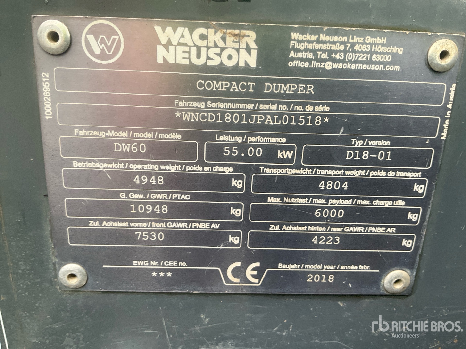2018 Wacker Neuson DW60
