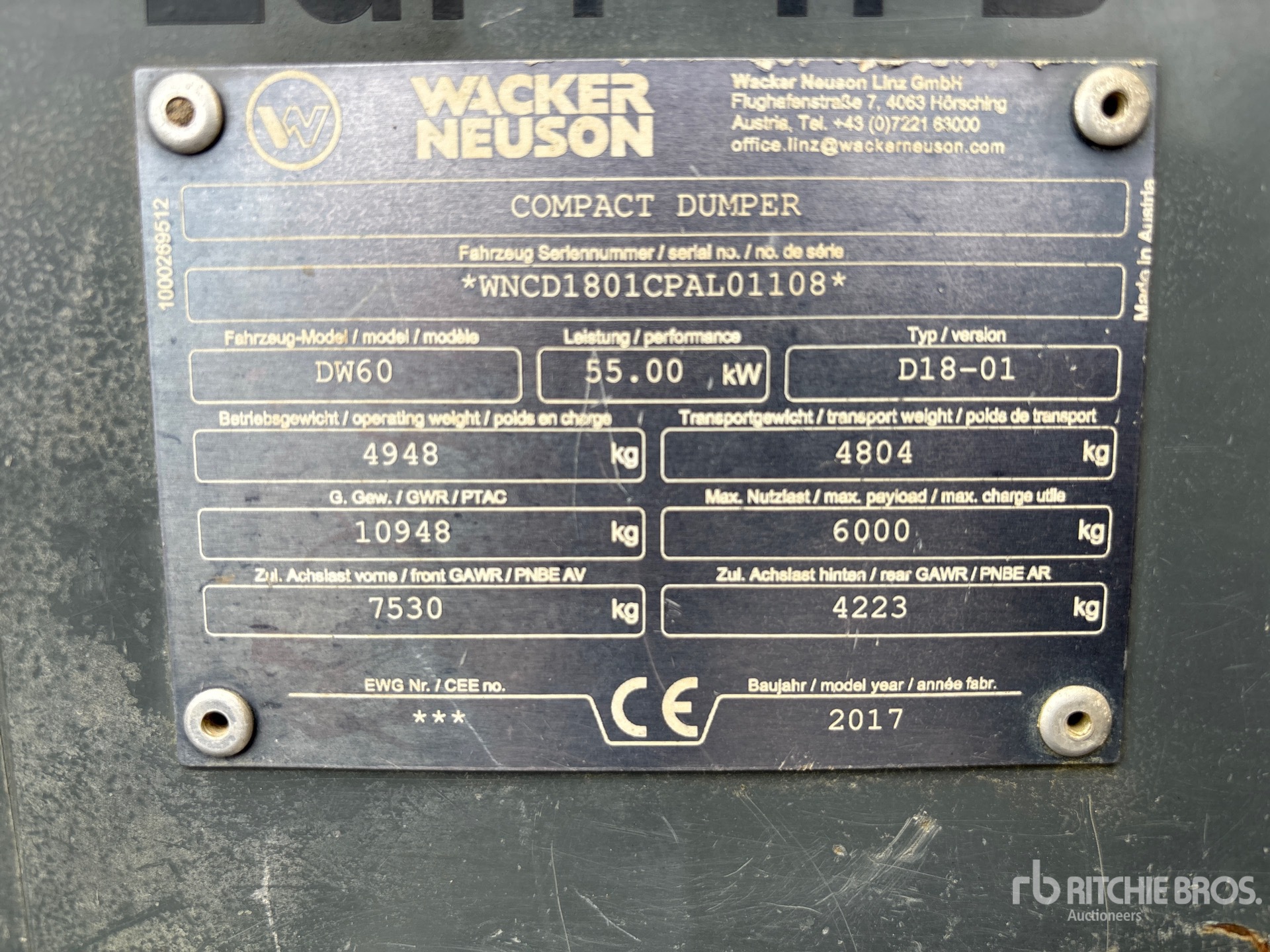 2017 Wacker Neuson DW60