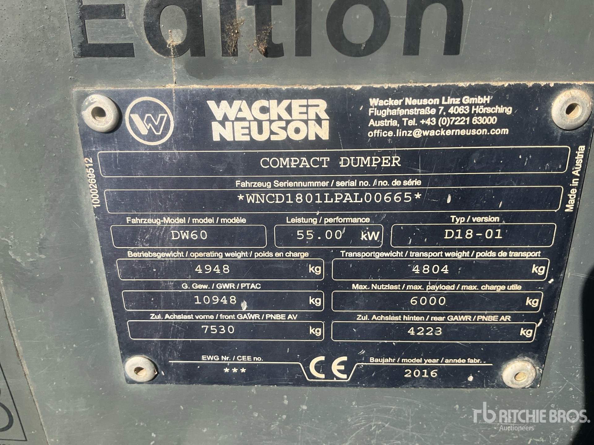 2016 Wacker Neuson DW60