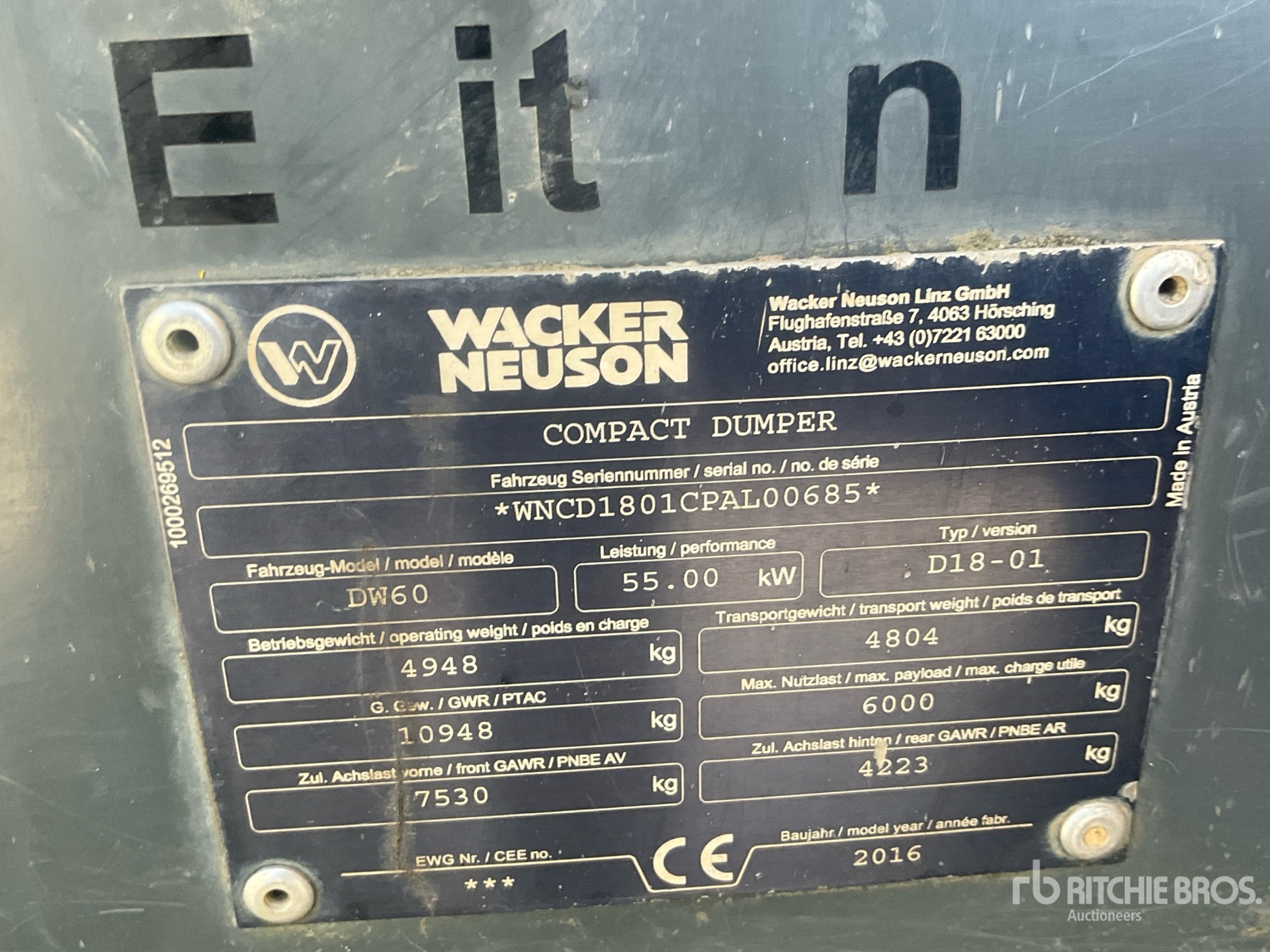 2016 Wacker Neuson DW60
