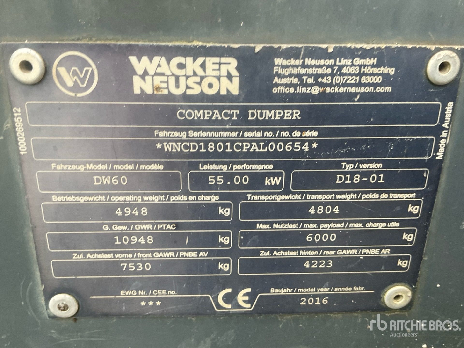 2016 Wacker Neuson DW60
