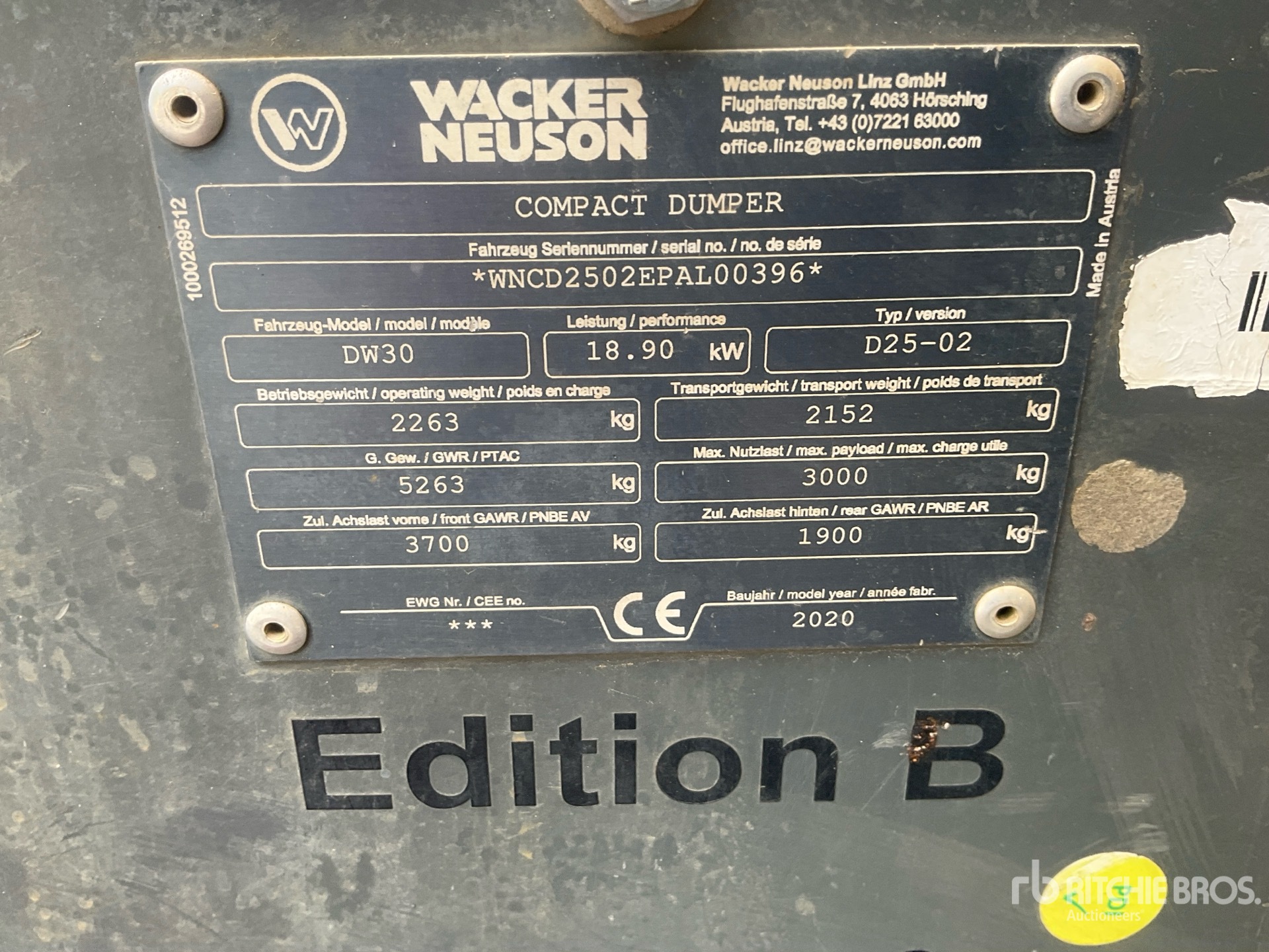 2020 Wacker Neuson DW30