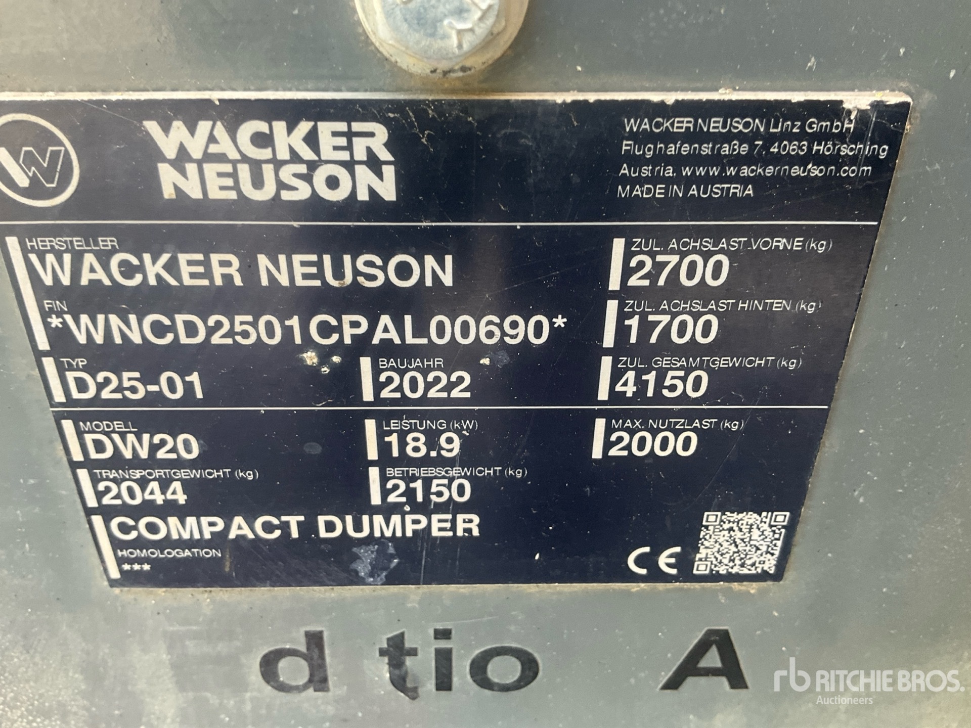 2022 Wacker Neuson DW25-01