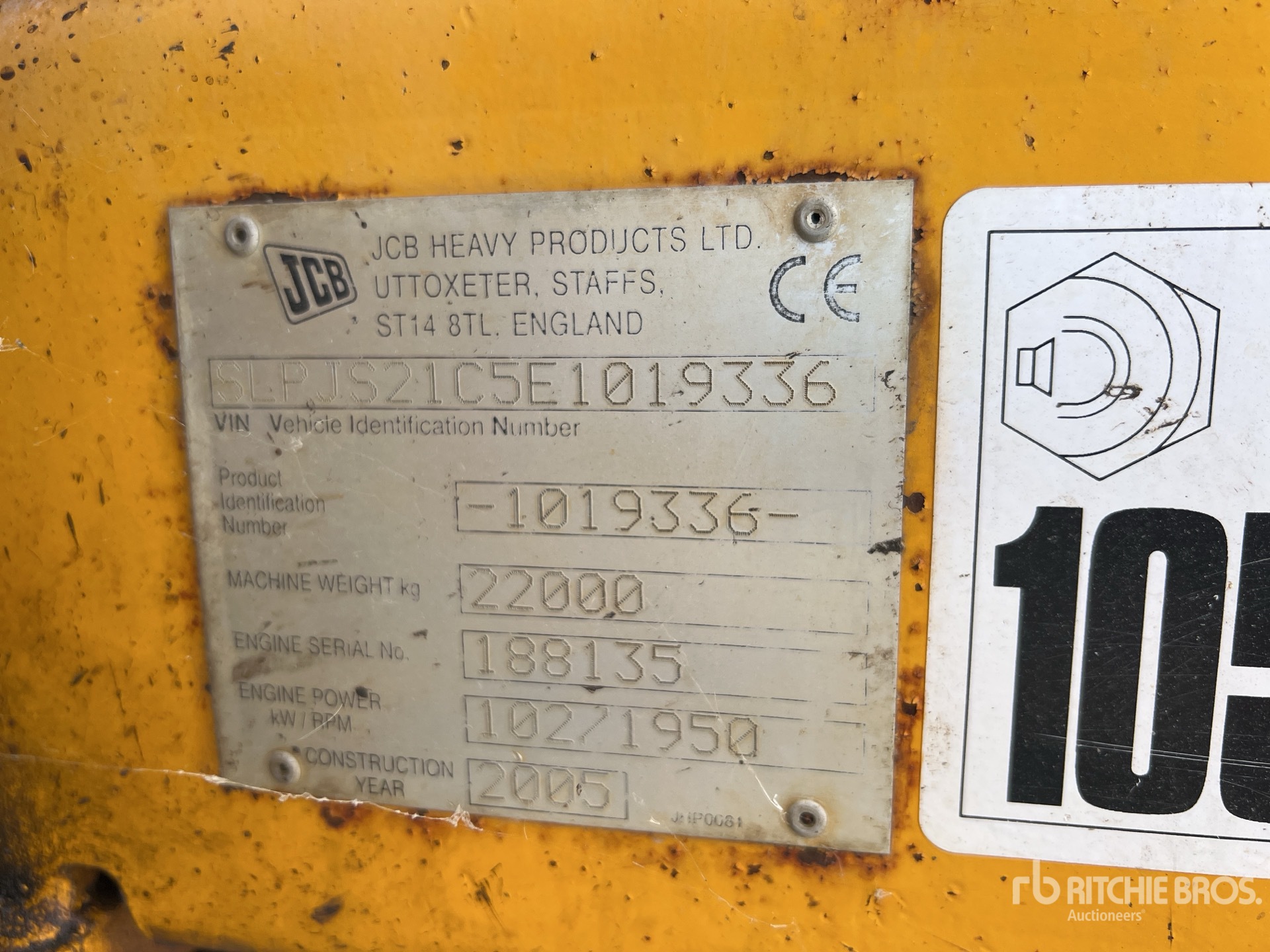2005 JCB JS210LC