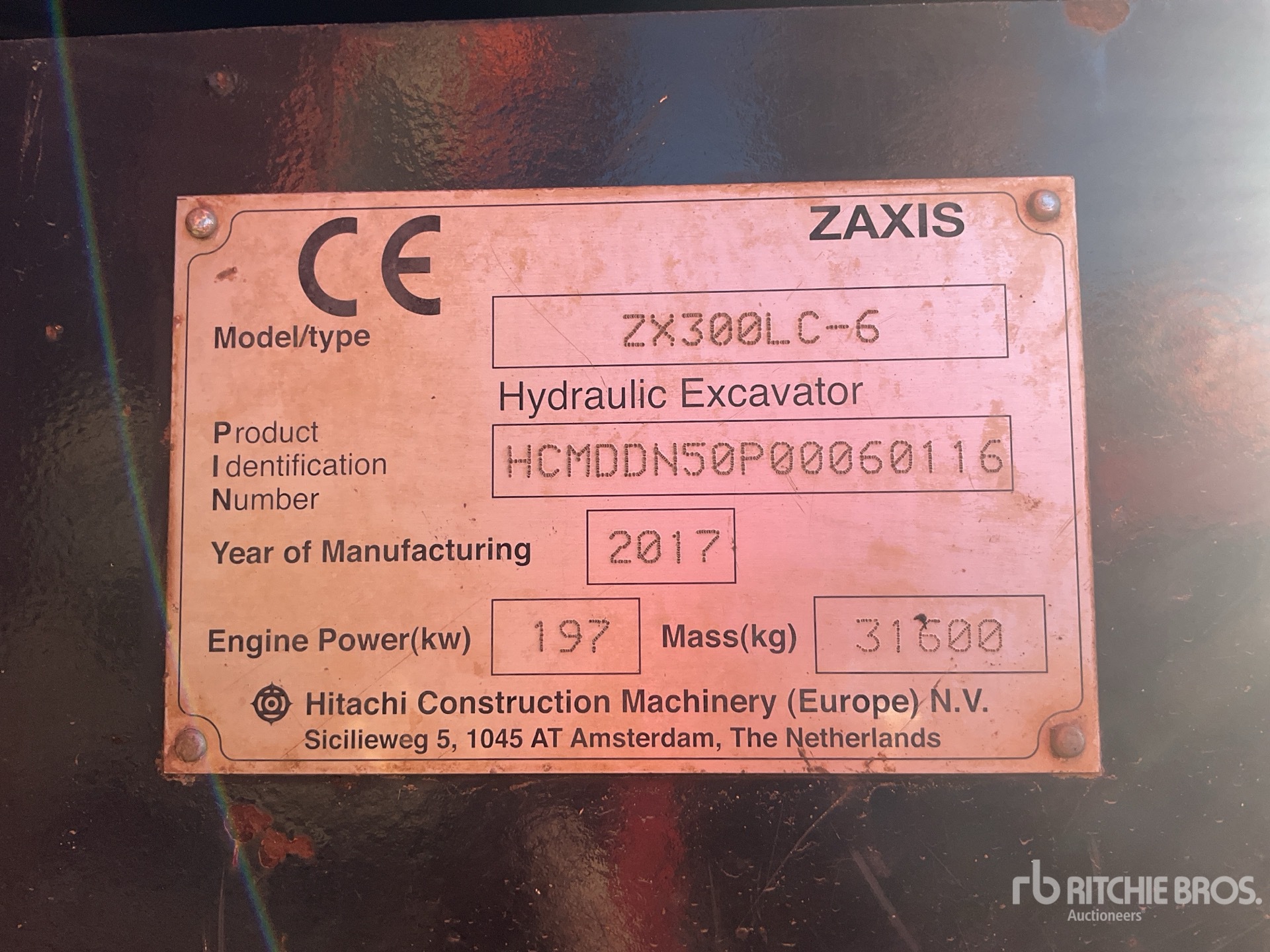 2017 Hitachi ZX300LC-6