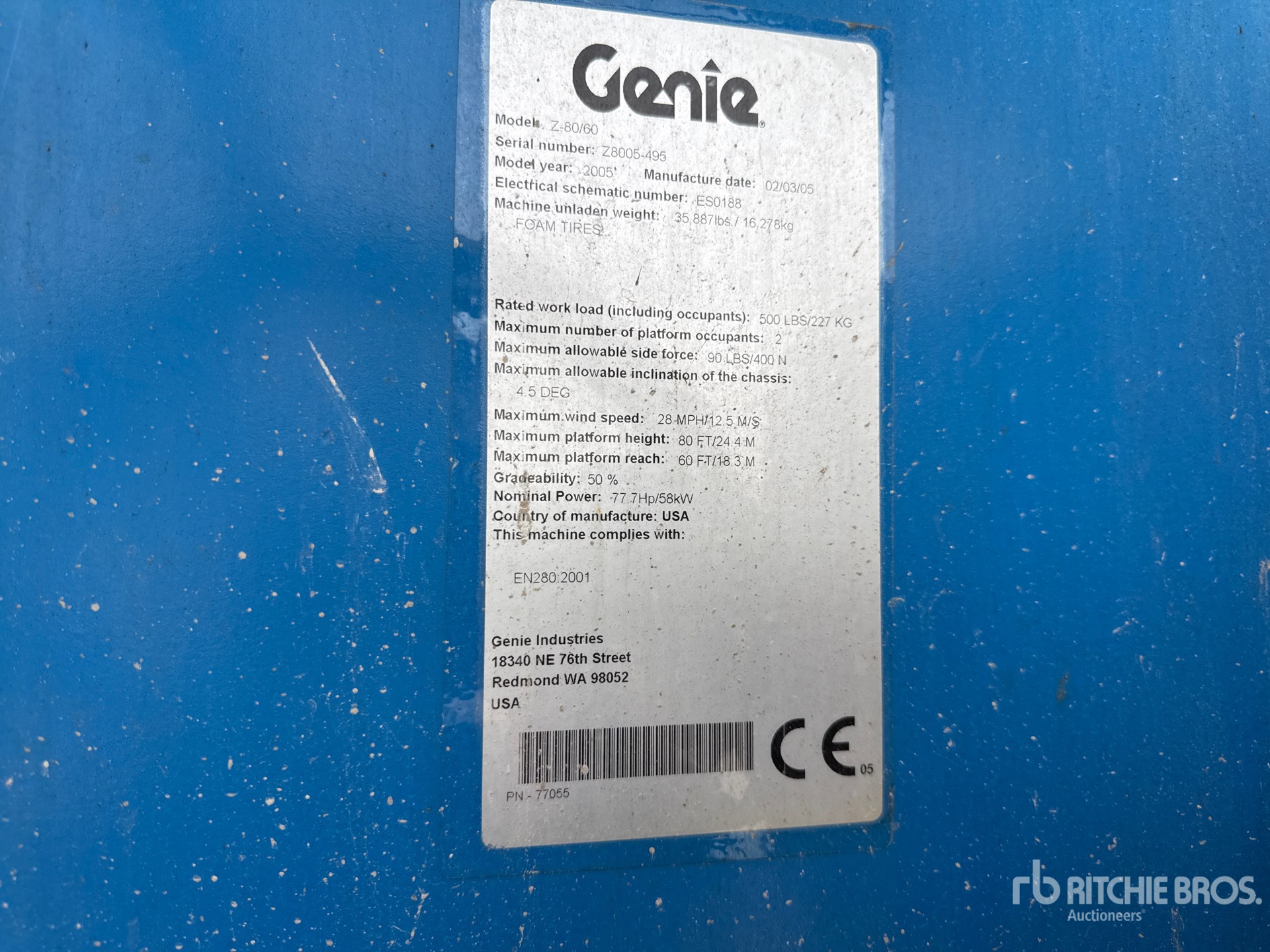 2005 Genie Z80/60