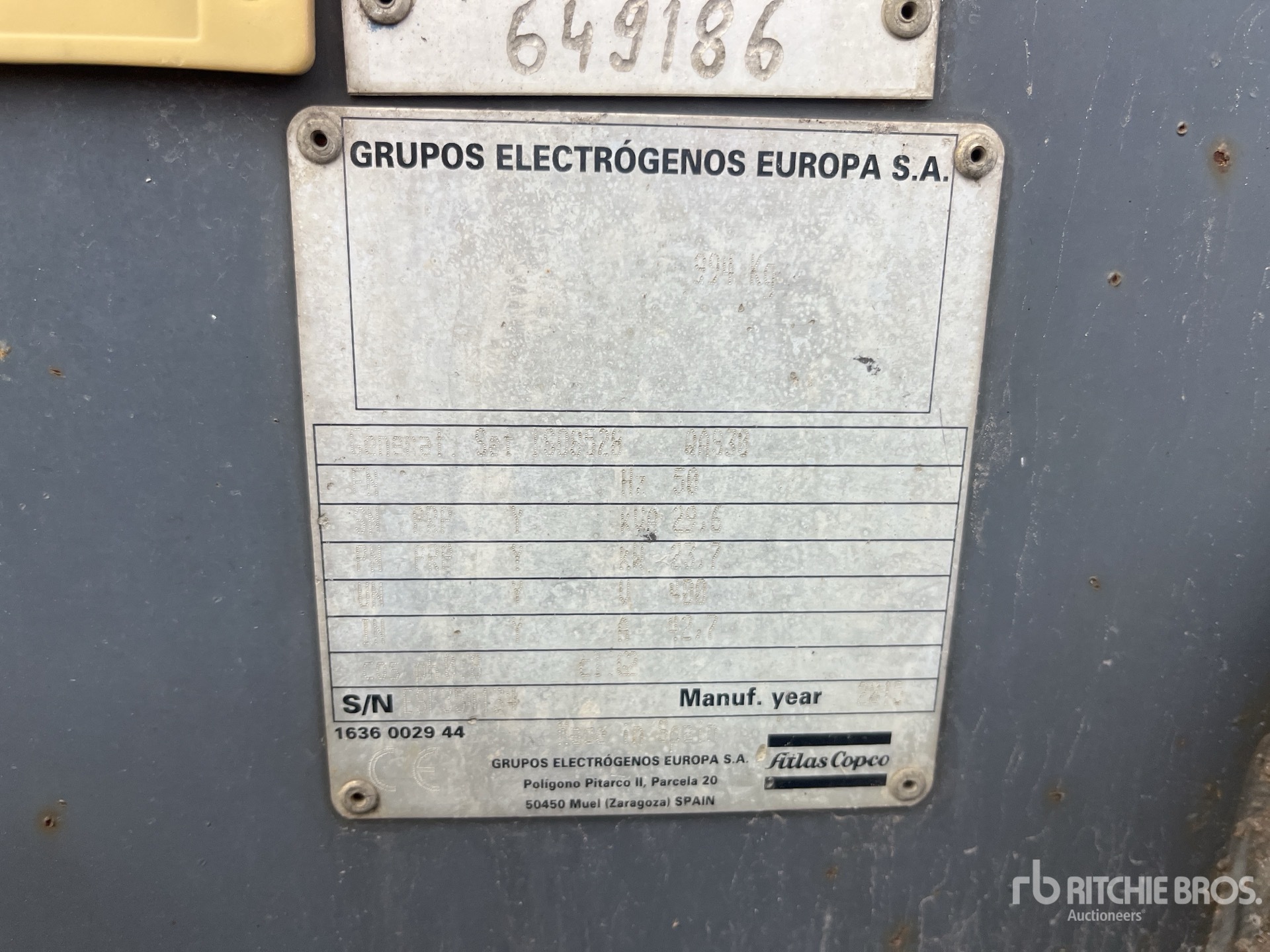 2015 Atlas Copco QAS 30