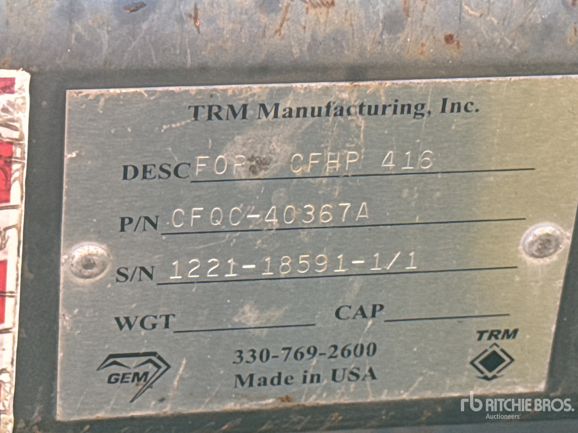 Komatsu 100 in - Fits CFHP 416