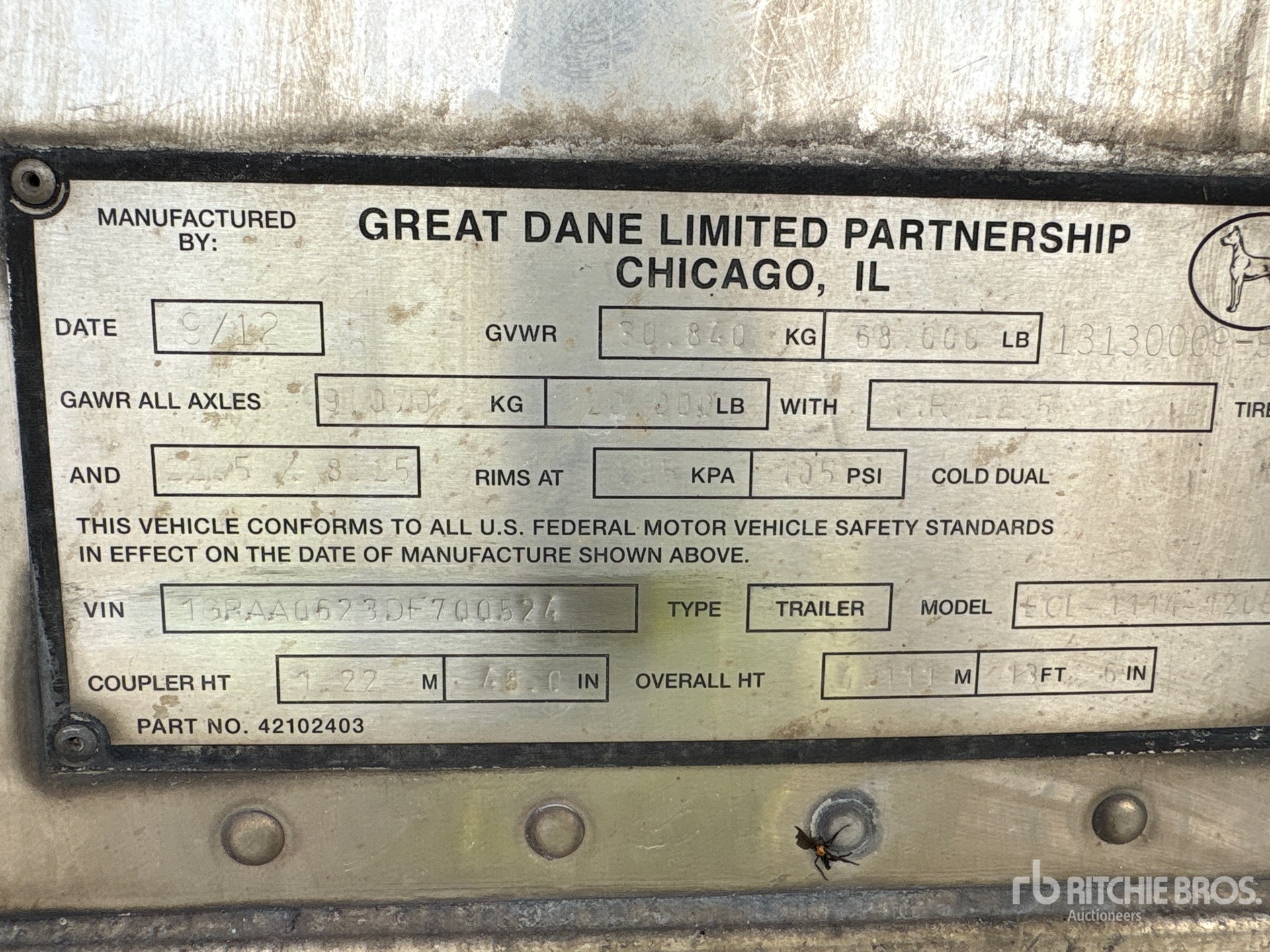 2013 Great Dane 53 ft T/A