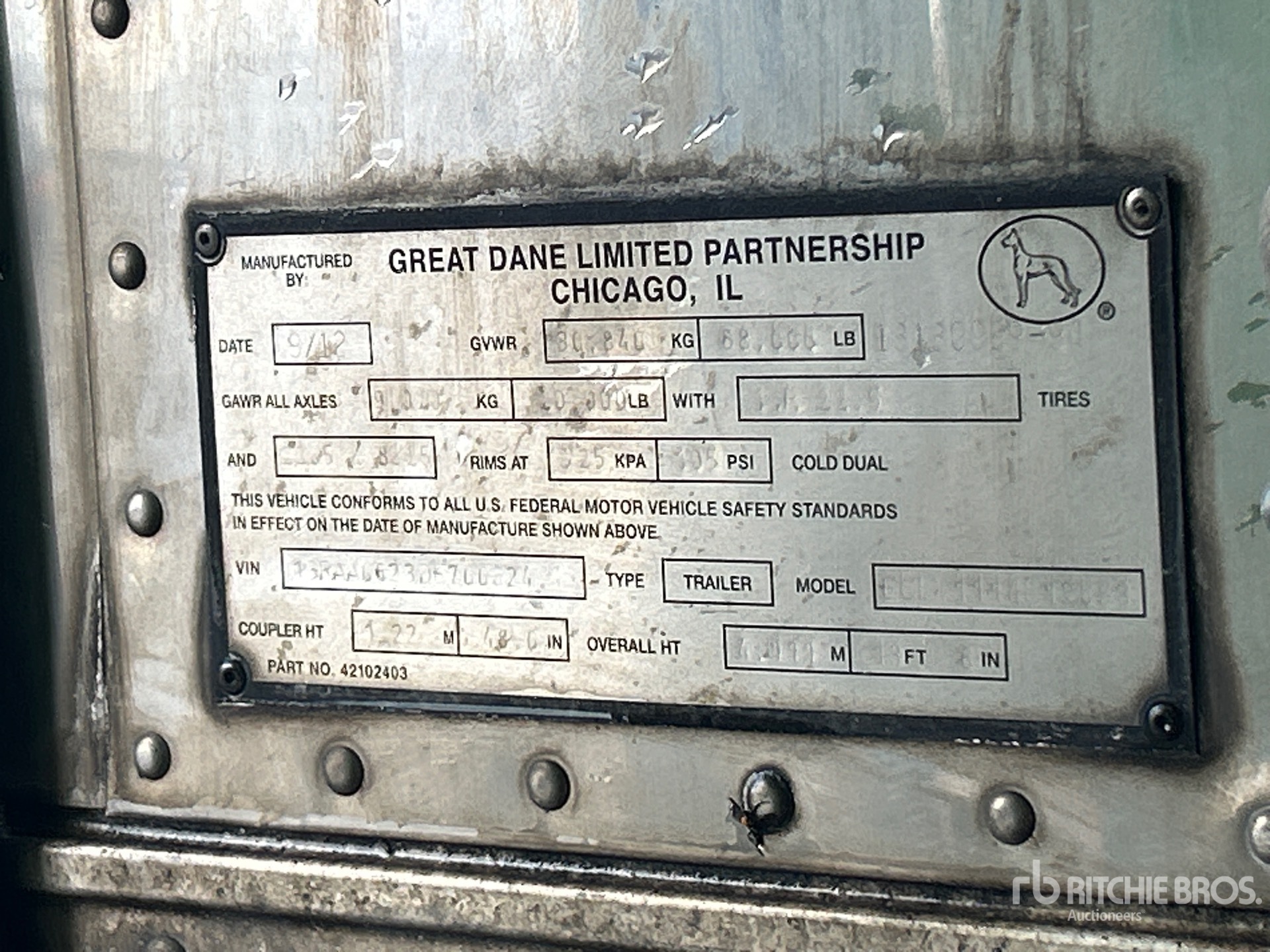 2013 Great Dane 53 ft T/A