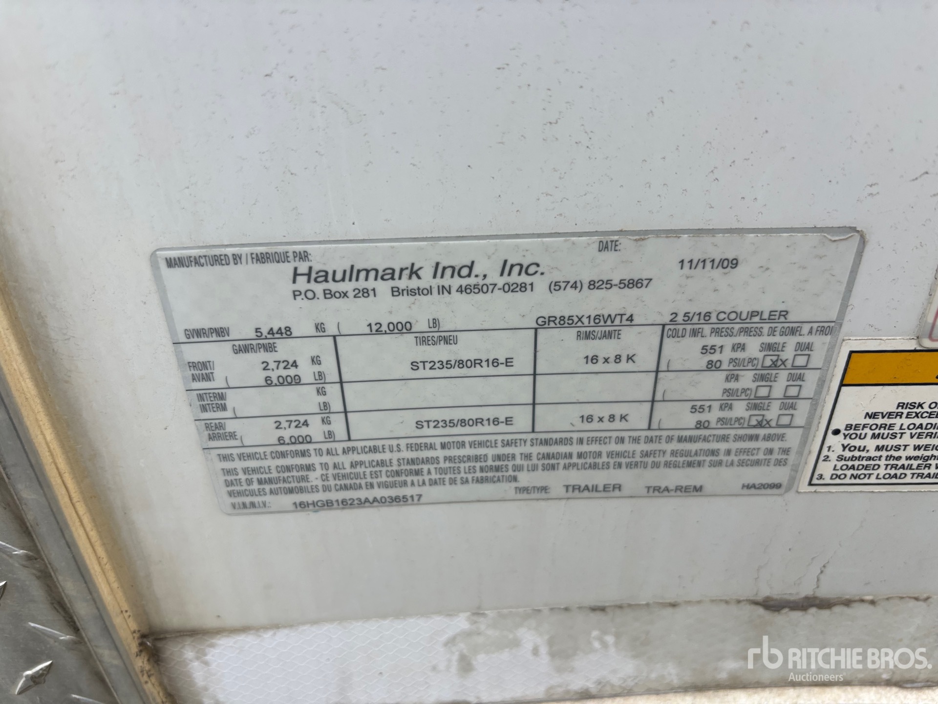 2010 Haulmark 16 ft T/A Thaw