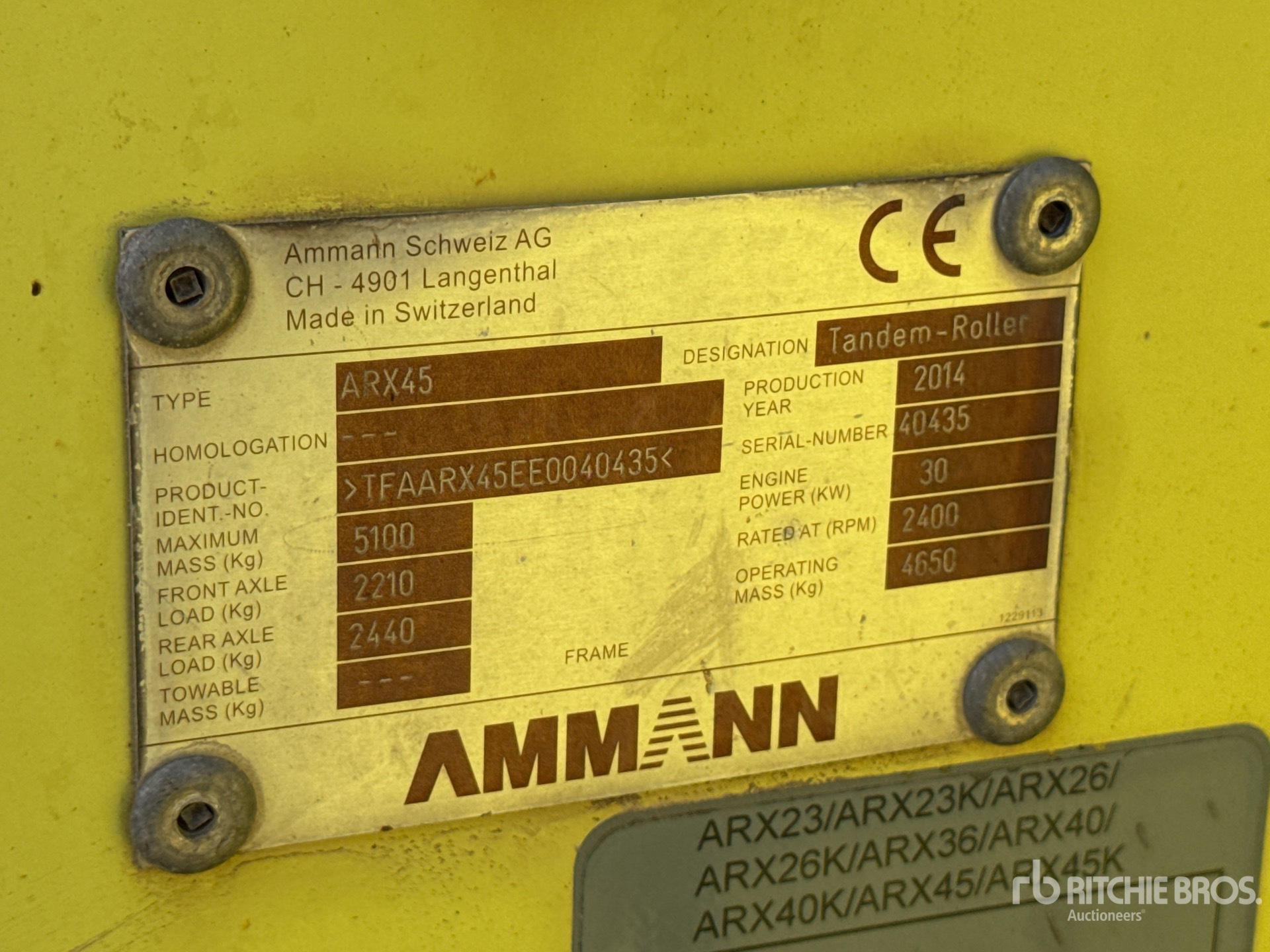 2014 Ammann ARX45
