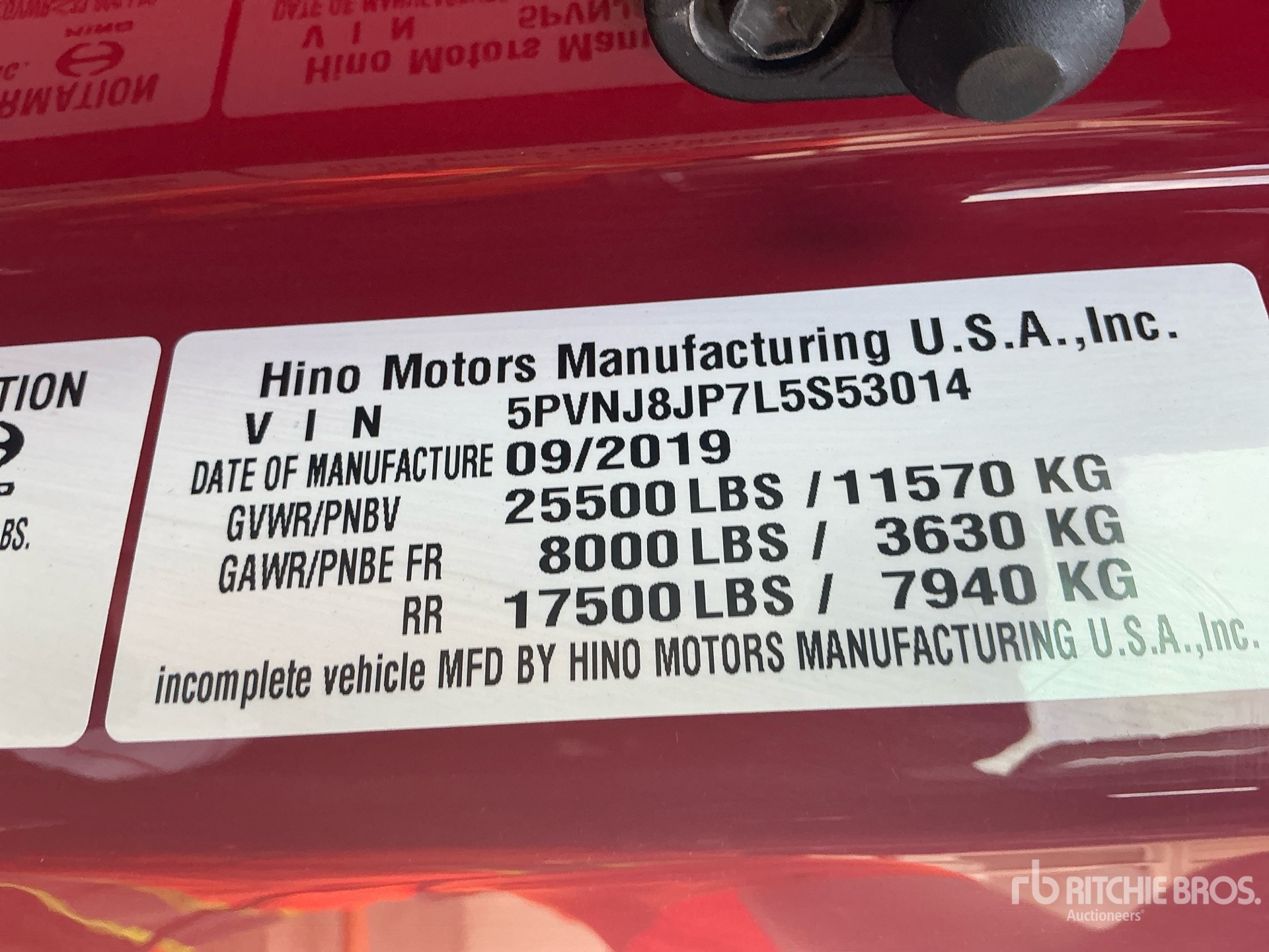 2020 Hino 258LP