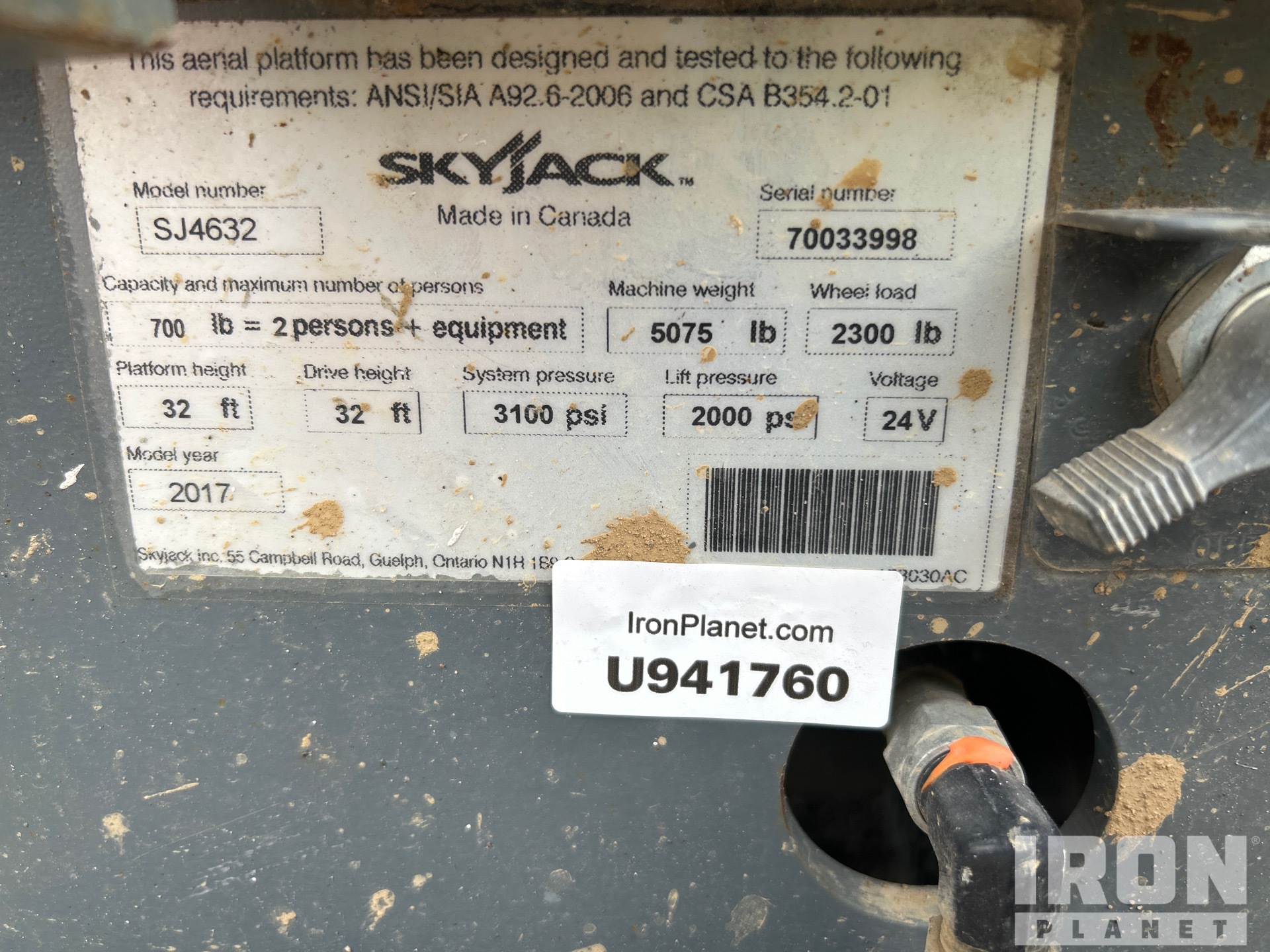 2017 Skyjack SJ4632