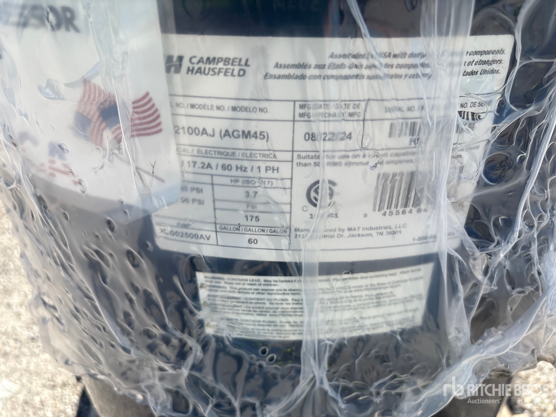 Campbell Hausfeld SKID-MOUNTED ELECTRIC 60 GAL
