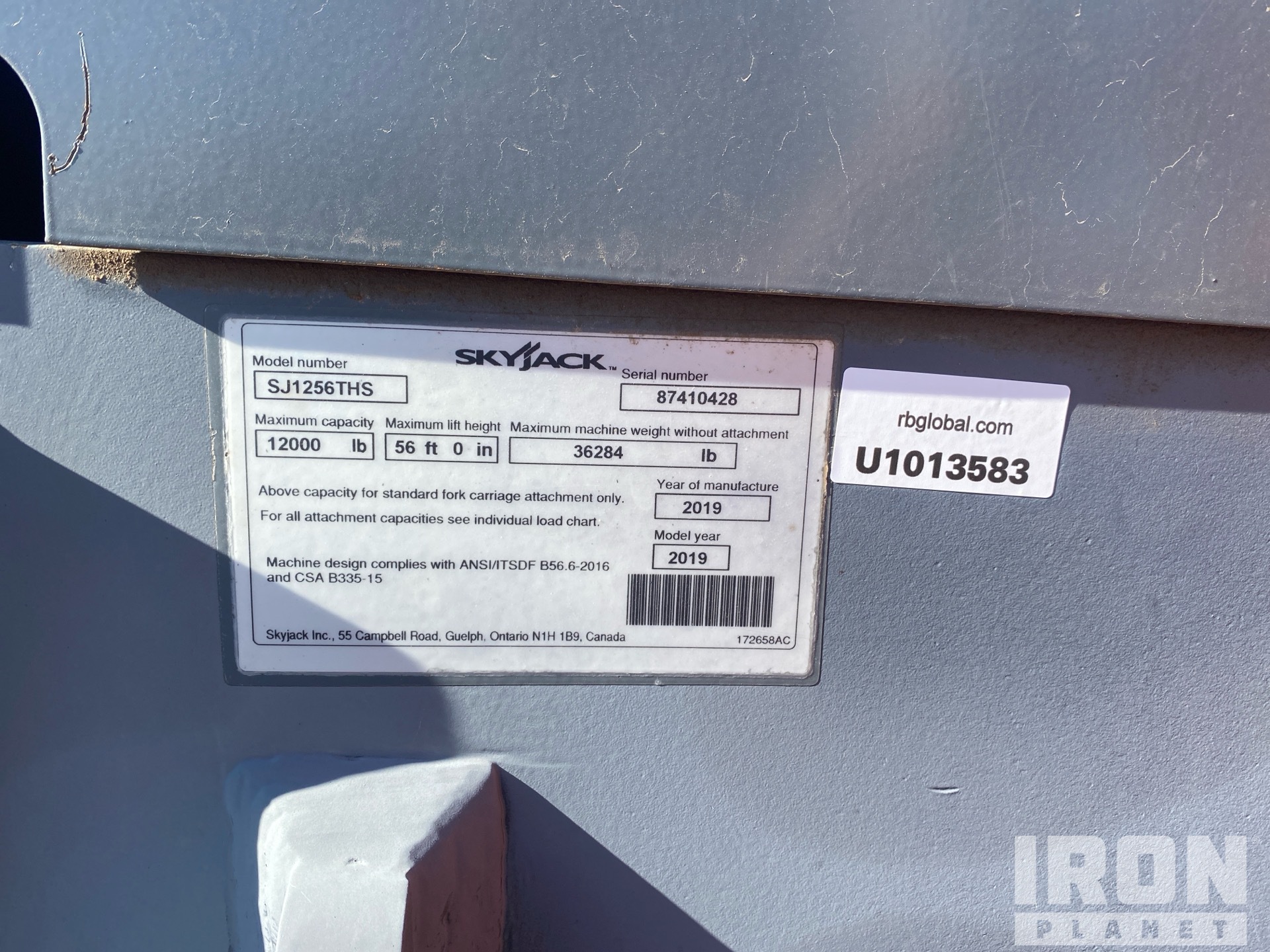 2019 Skyjack SJ1256 THS