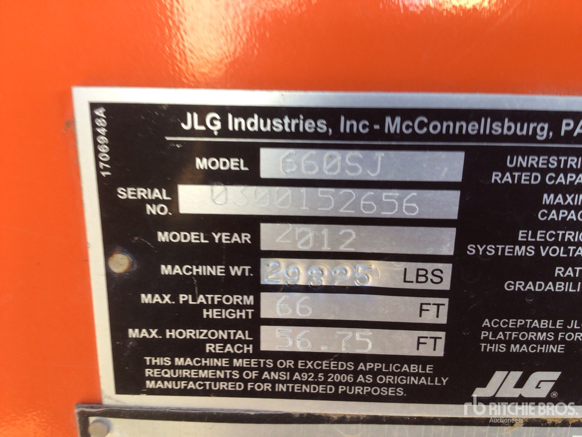 2012 JLG 660SJ