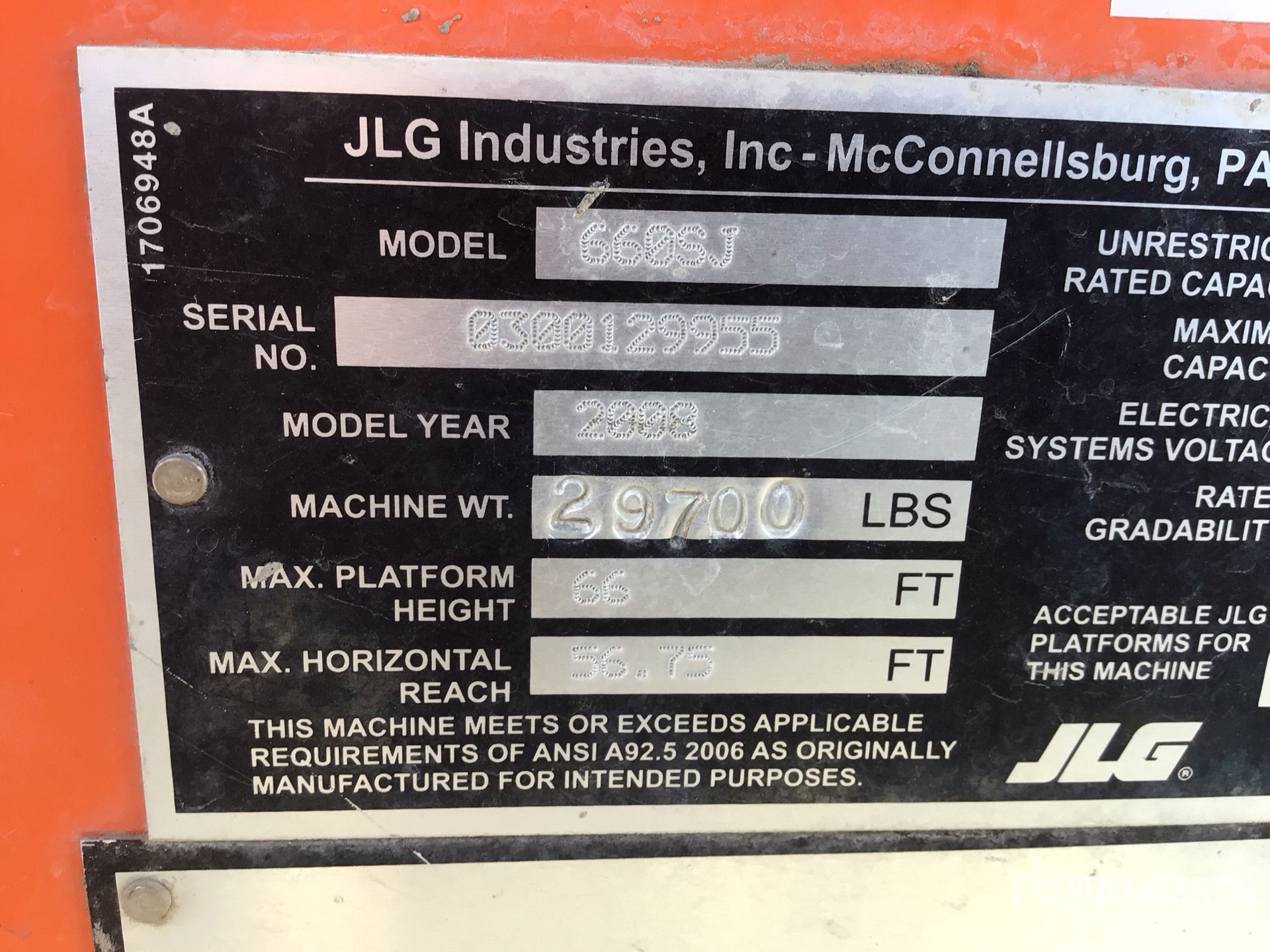 2008 JLG 660SJ