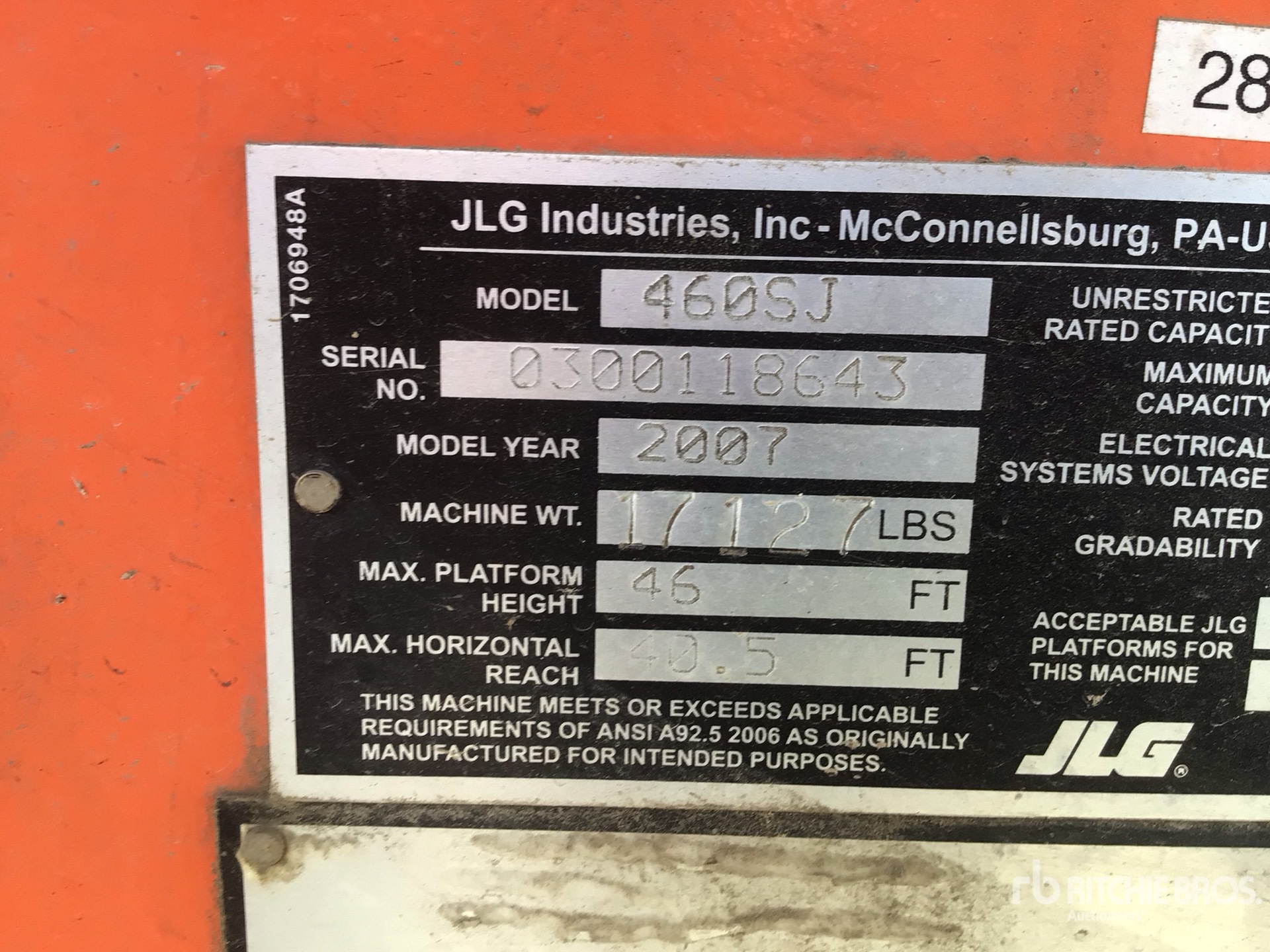 2007 JLG 460SJ
