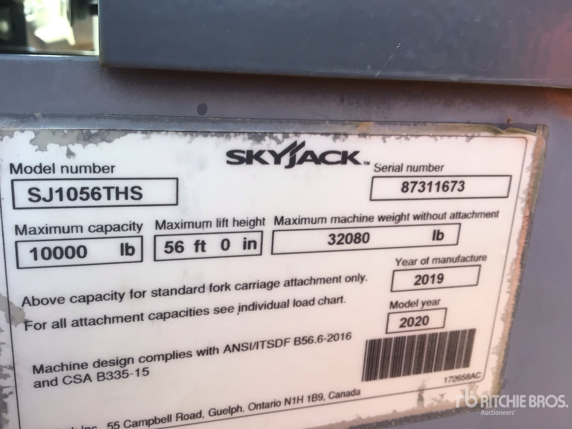 2020 Skyjack SJ1056THS