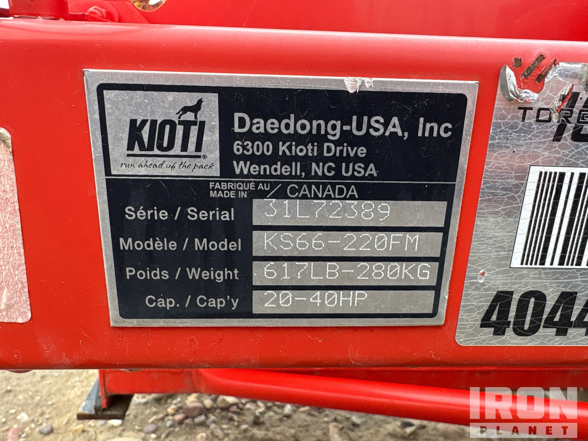 Kioti KS66-220FM