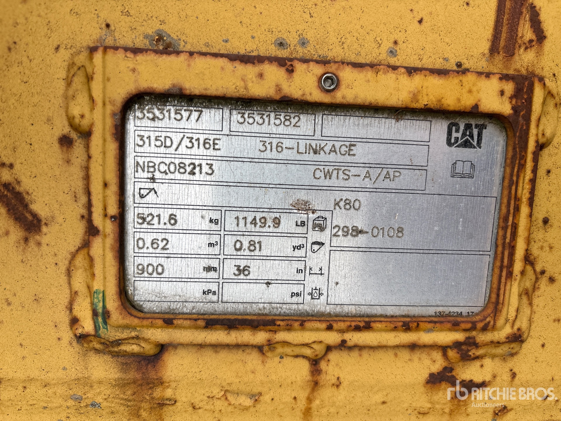 Caterpillar 36 in .81 cyd Digging - Fits Ca ...