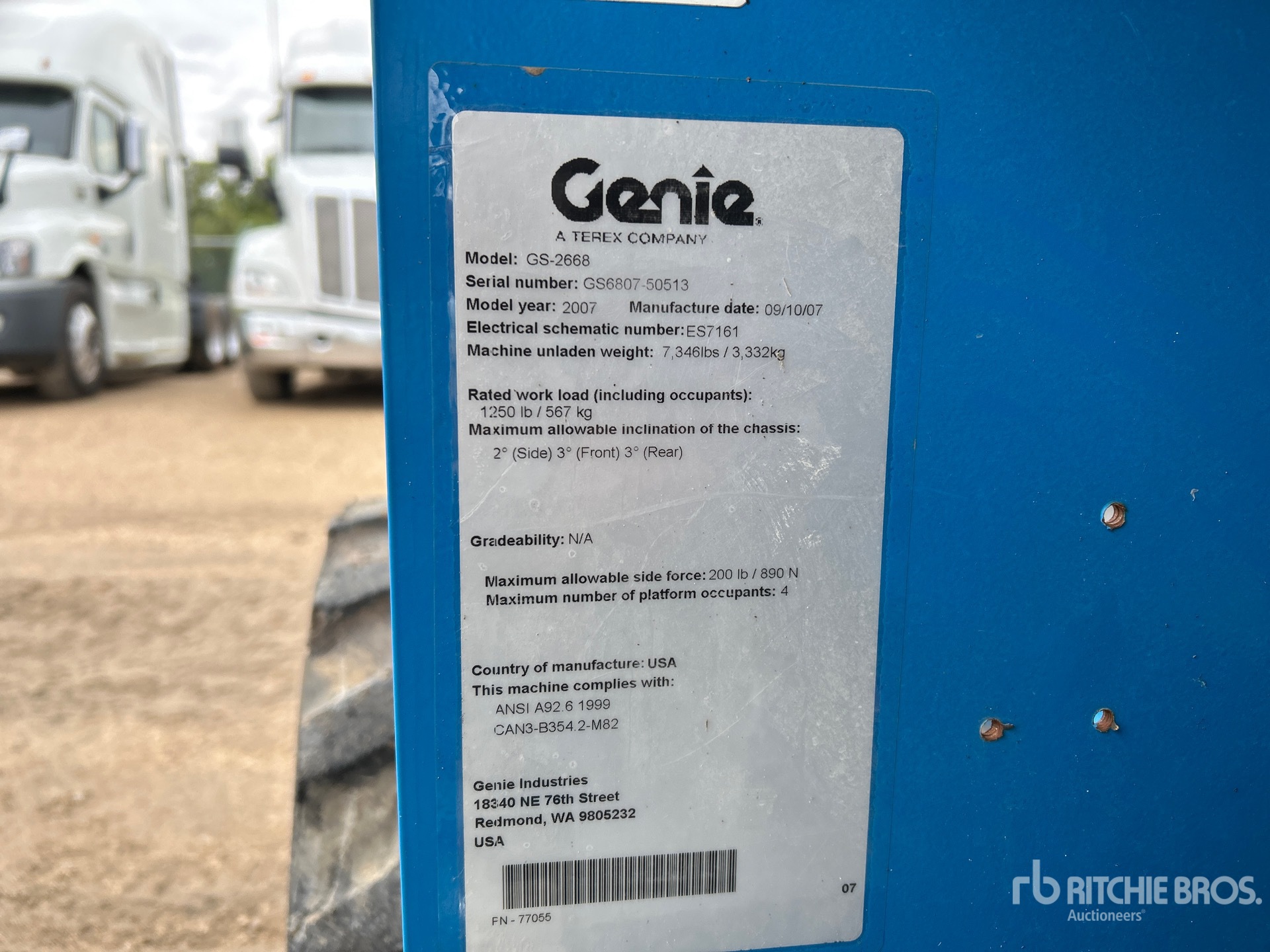 2007 Genie GS-2668