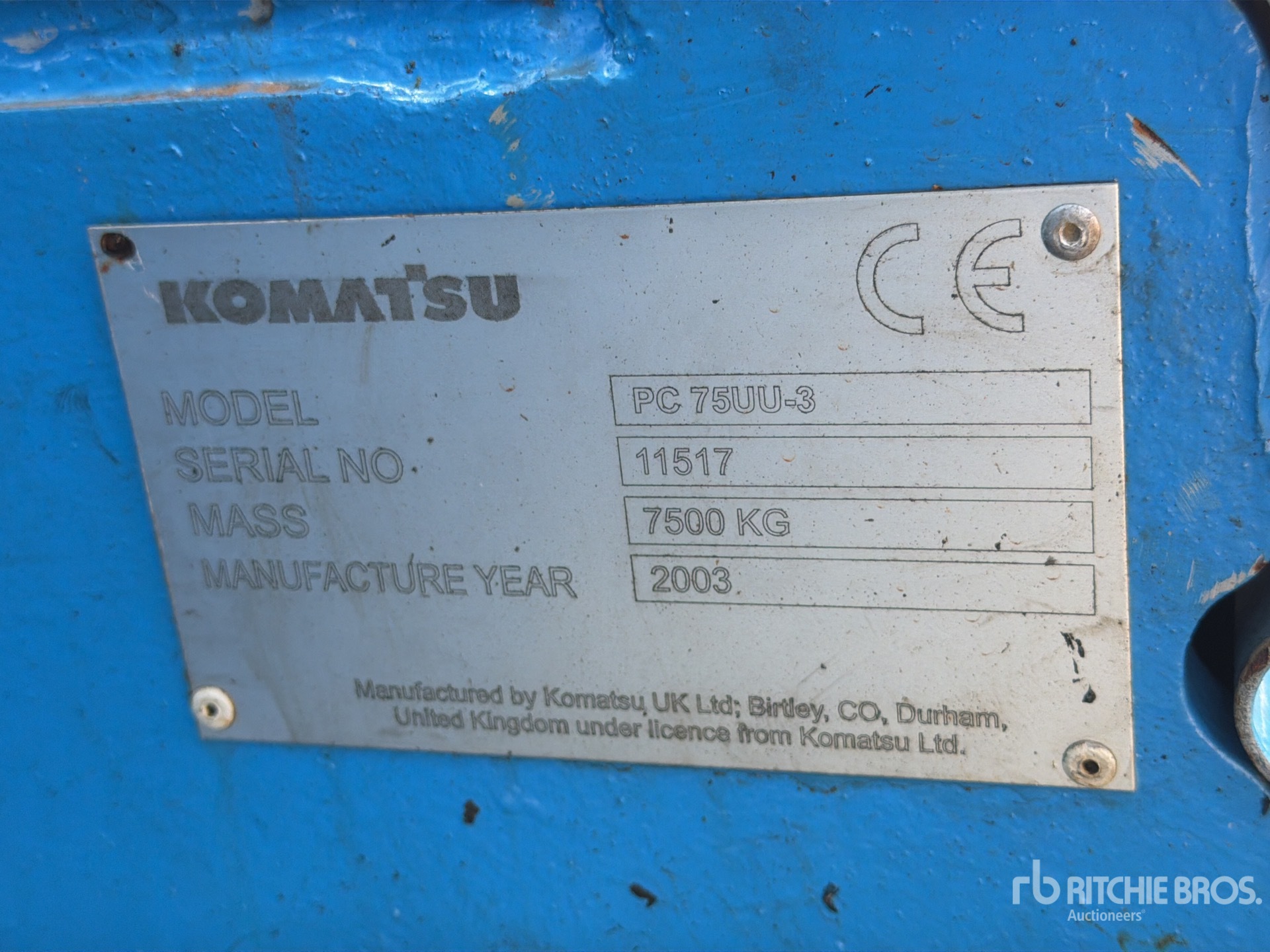 2003 Komatsu PC75UU3