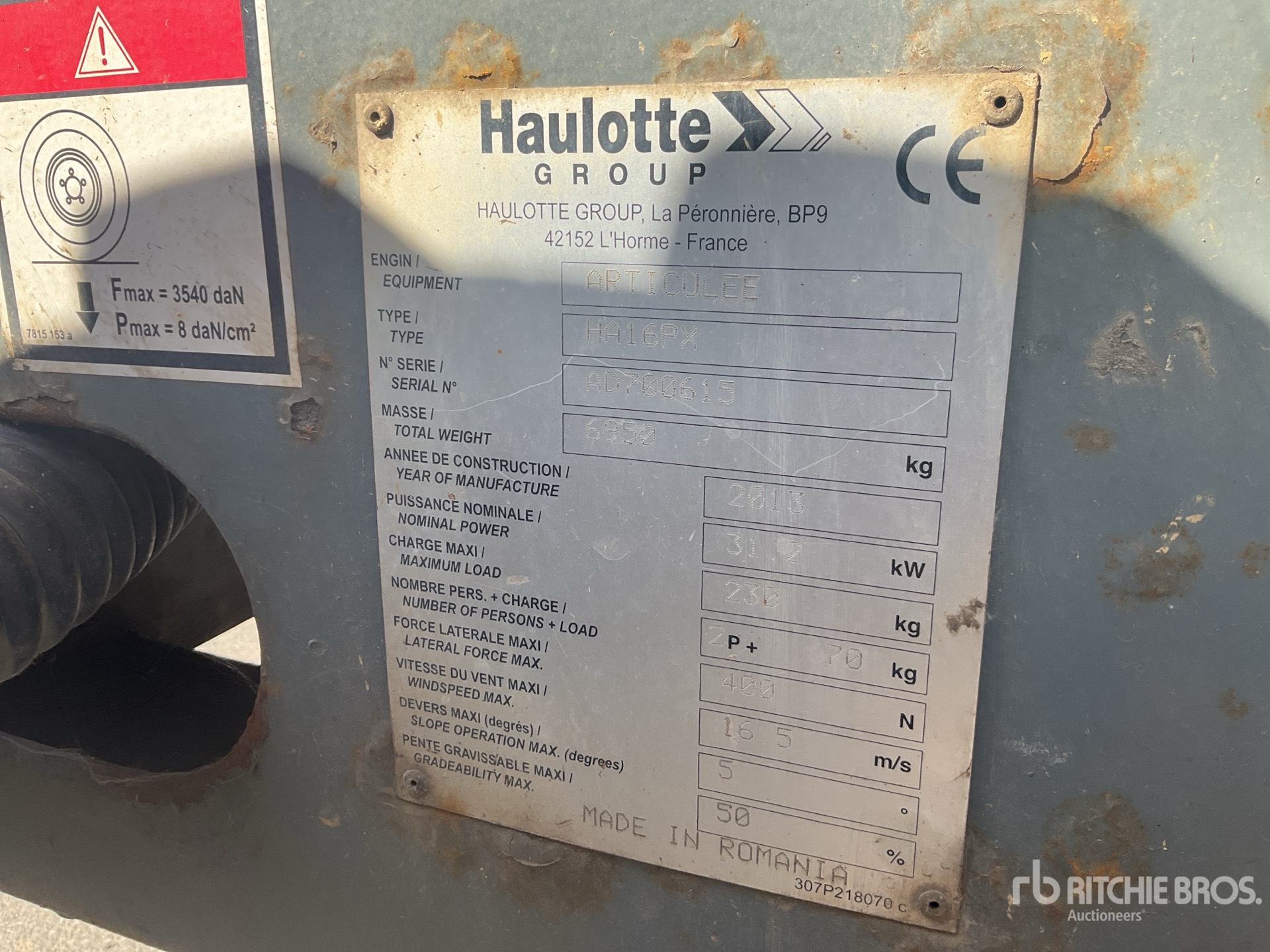 2013 Haulotte HA16PX