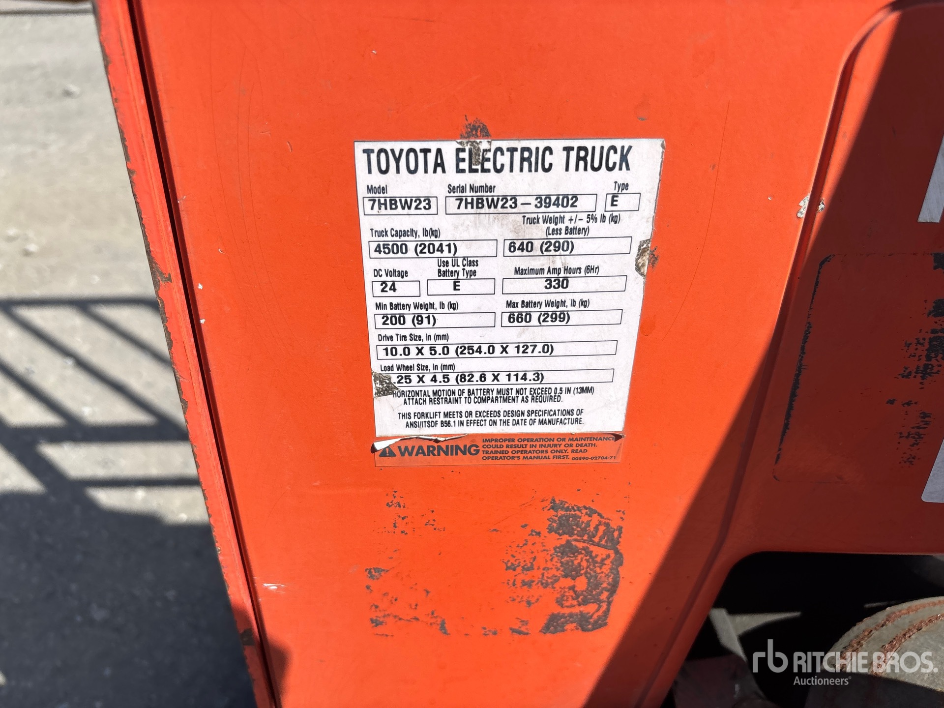 Toyota QUANTITY OF (6) 4500 LB ELECTRI ...