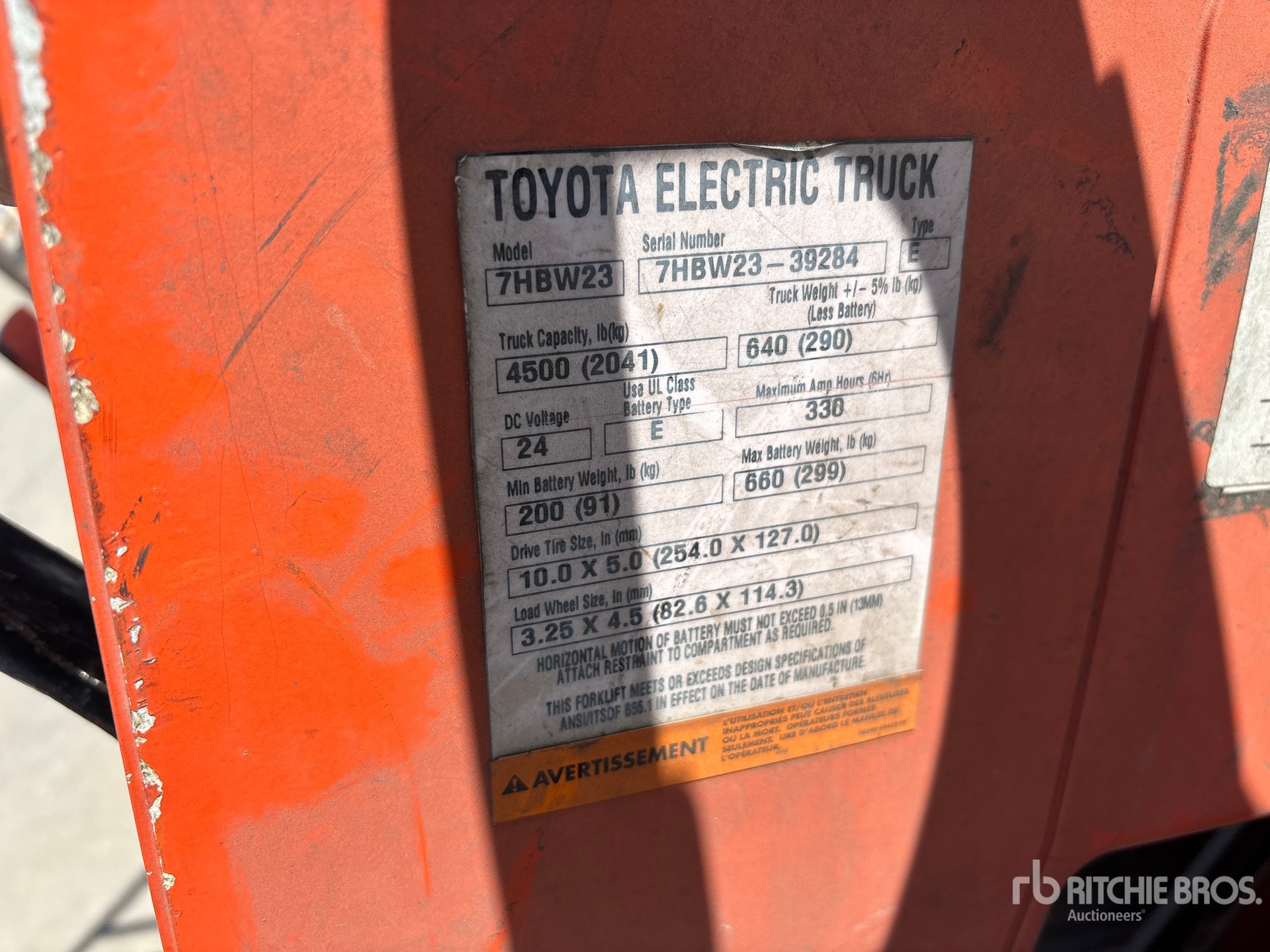 Toyota QUANTITY OF (6) 4500 LB ELECTRI ...