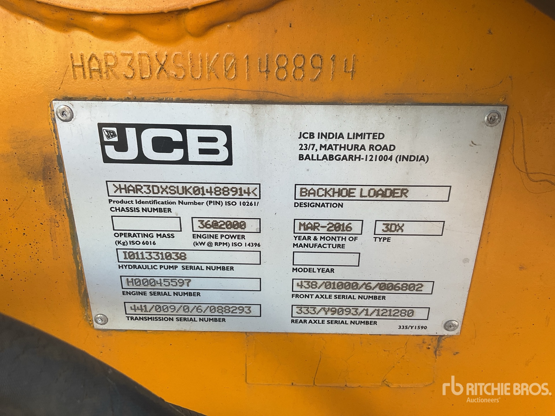 2016 JCB 3DX