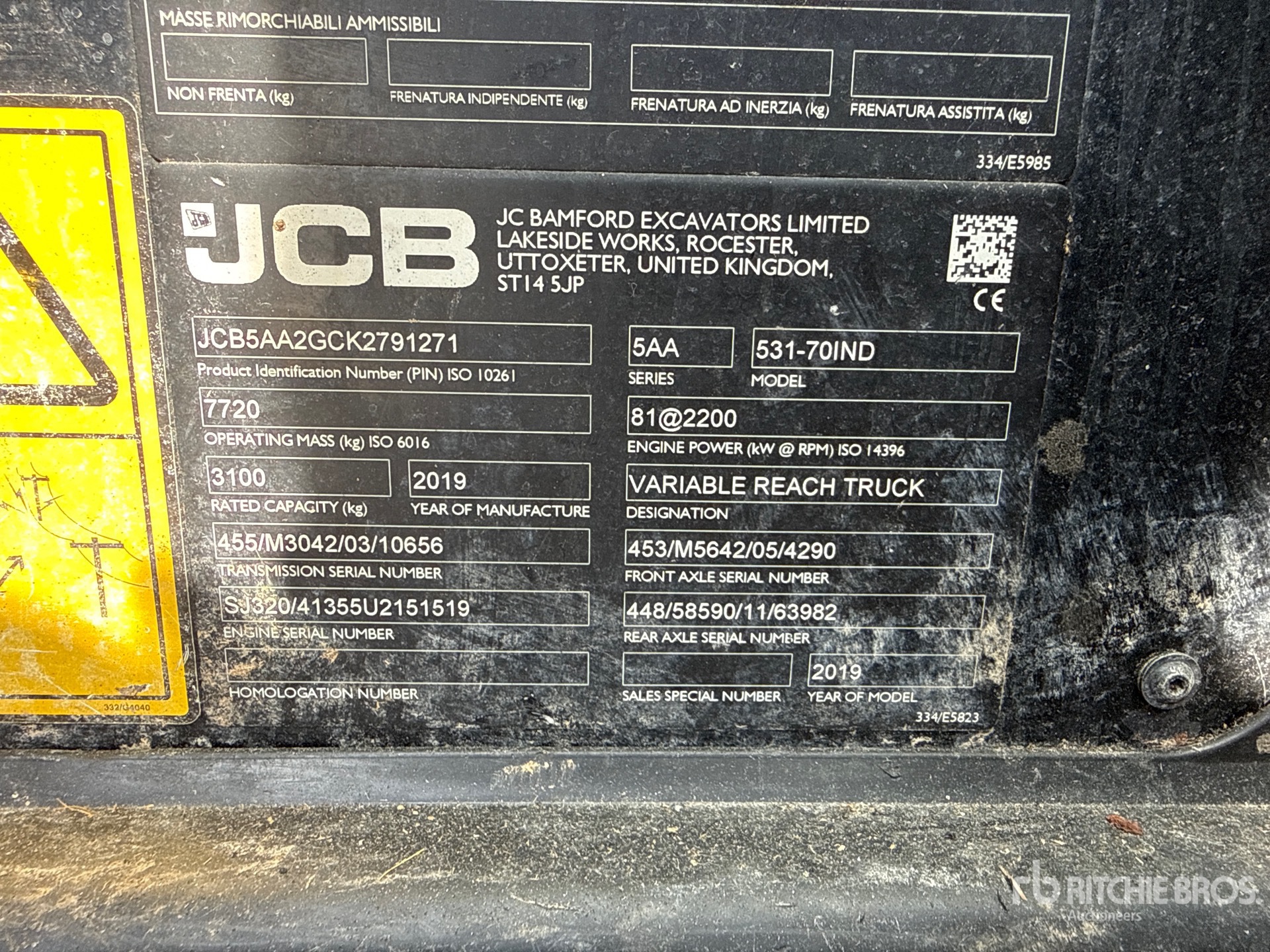 2019 JCB 531-70
