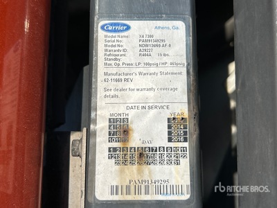 General Appearance with Refrigeration Unit Serial Number