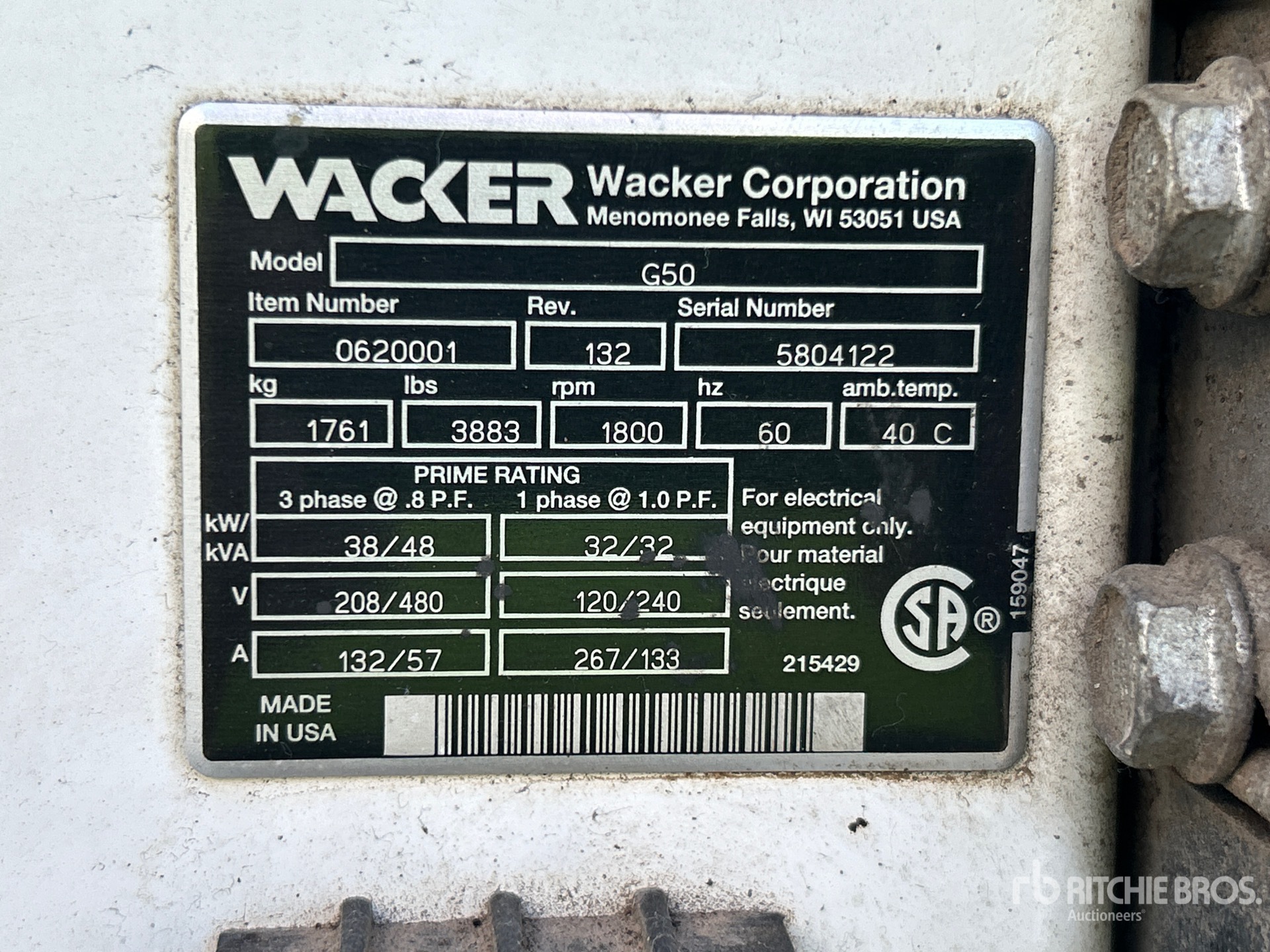 2008 Wacker Neuson G50