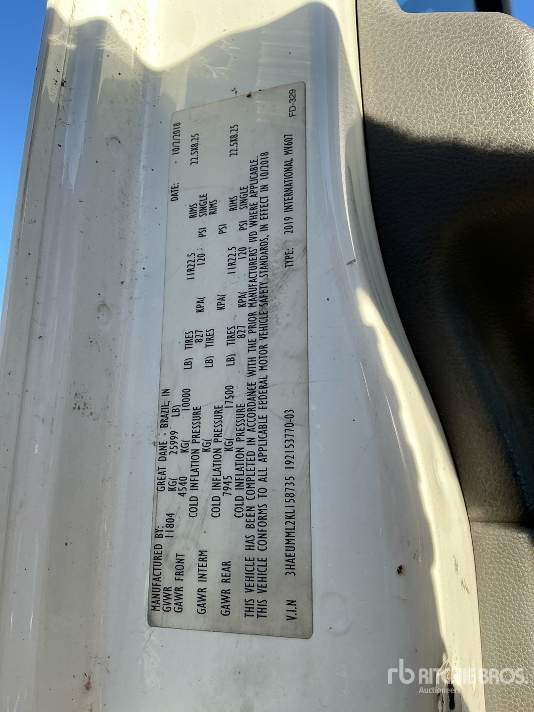2019 International MV607