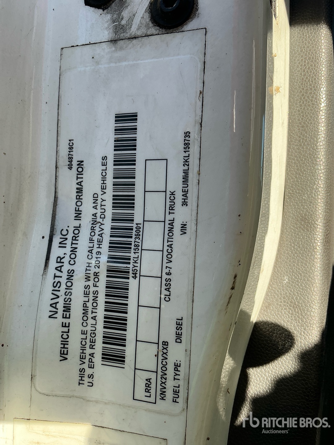 2019 International MV607