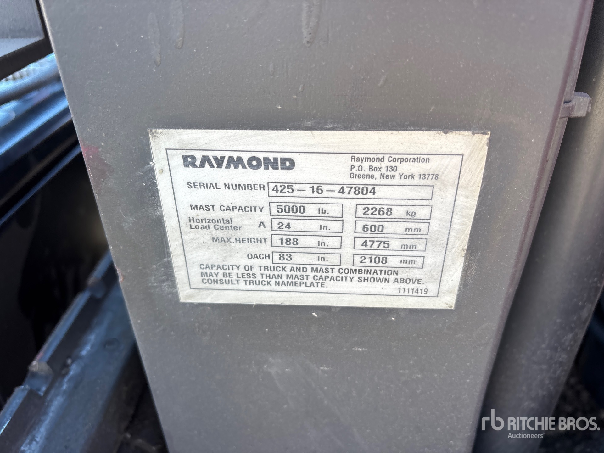 2016 Raymond 425-C30TT