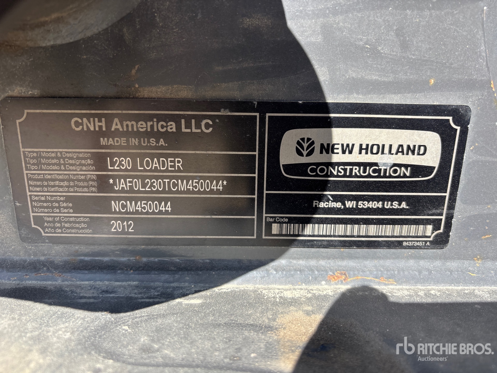2012 New Holland L230