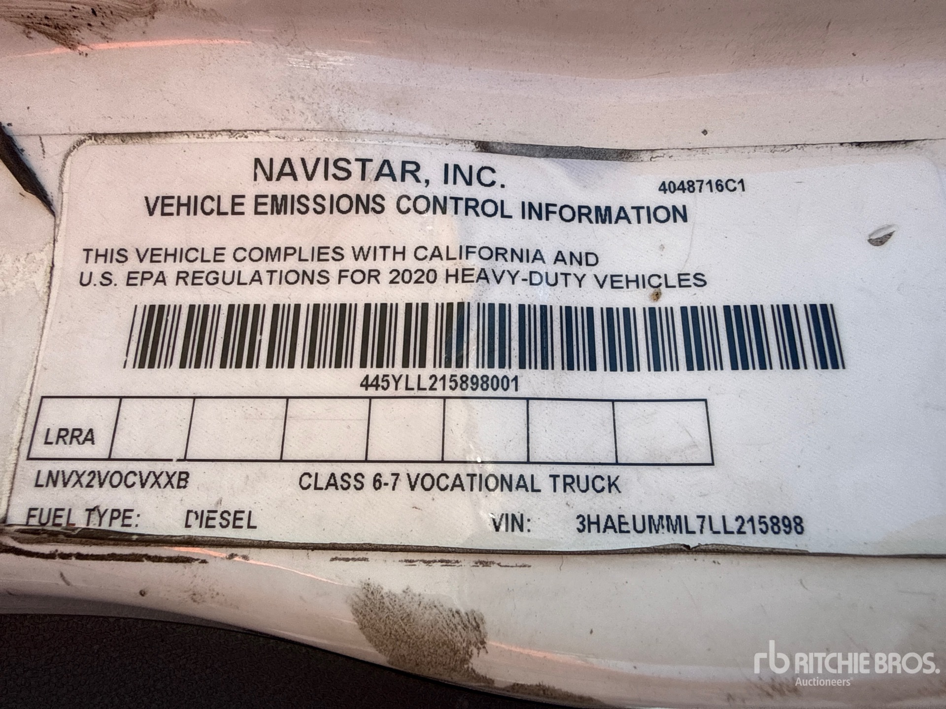 2020 International MV607