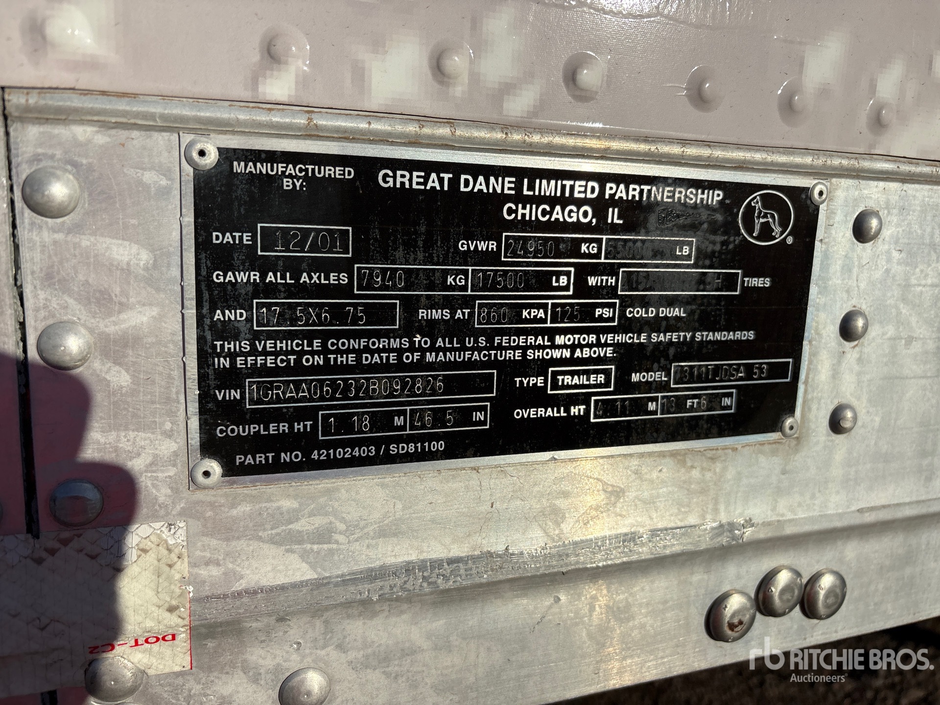 2002 Great Dane 7311TJDSA53