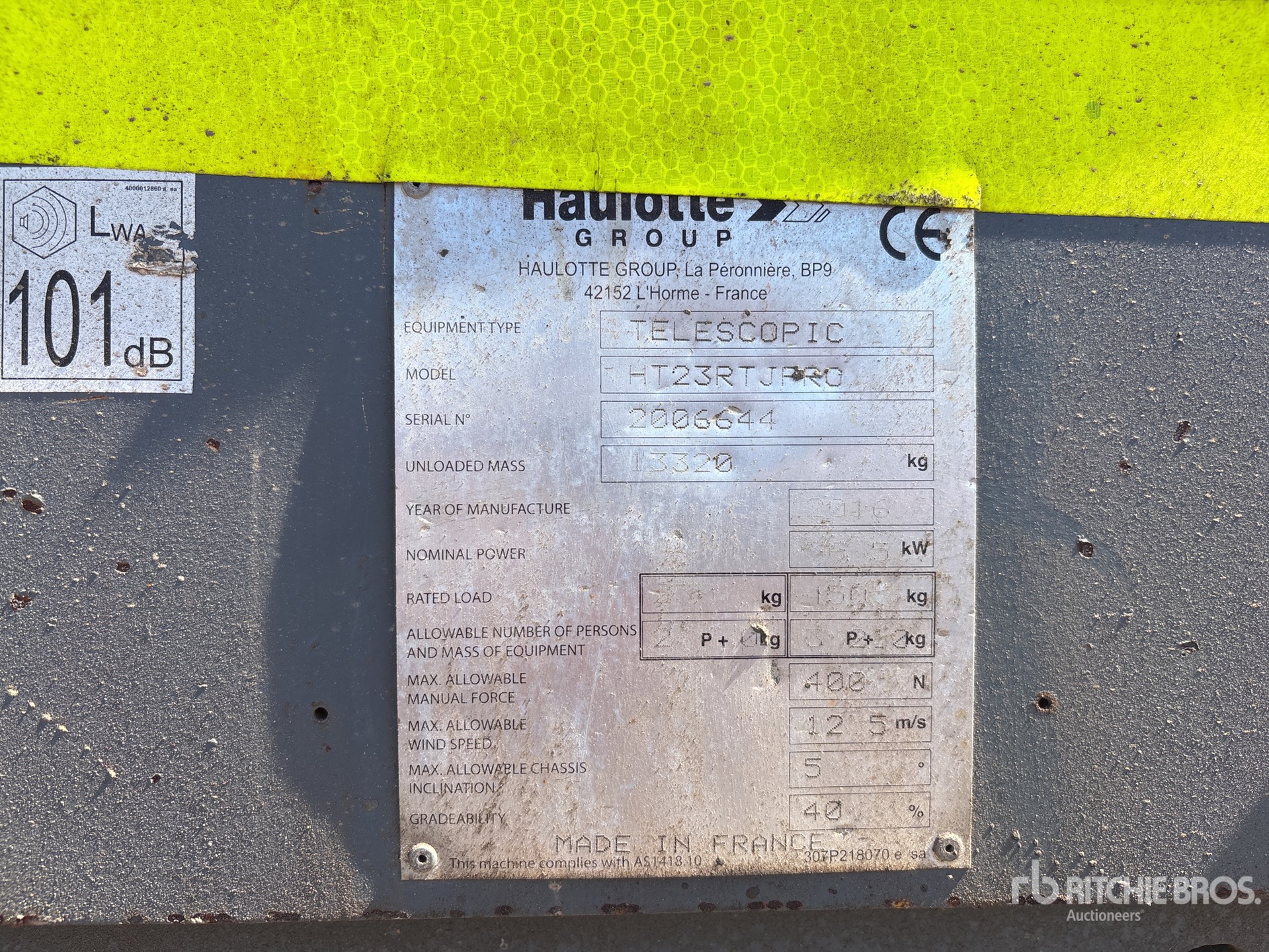 2016 Haulotte HT23RTJPRO