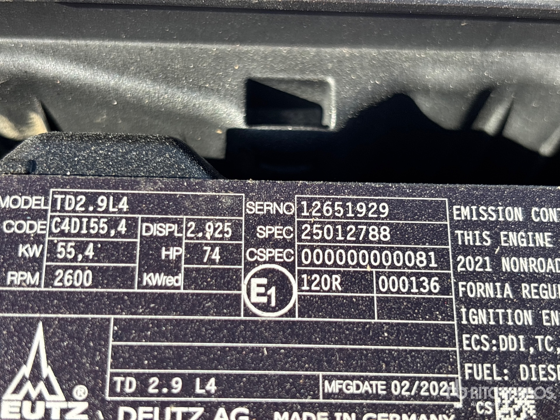 2021 Deutz TD2.9L4