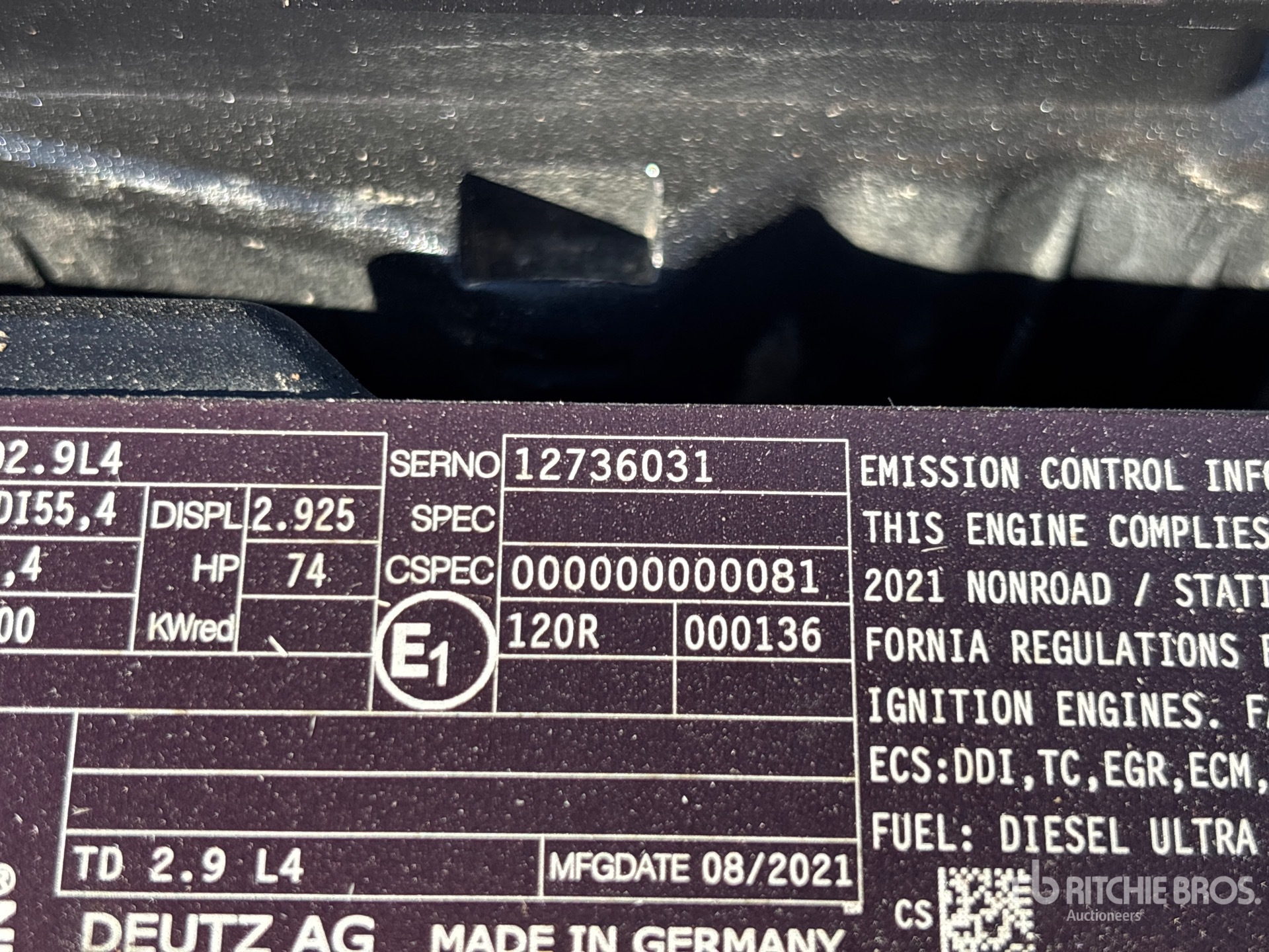 2021 Deutz TD2.9L4