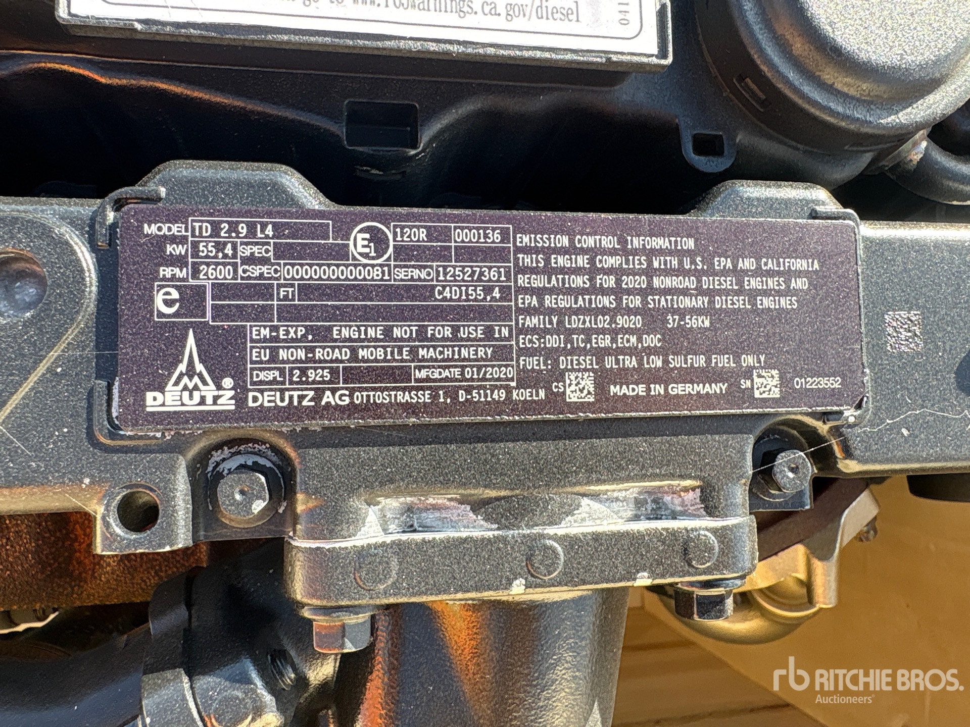 2020 Deutz TD2.9L4