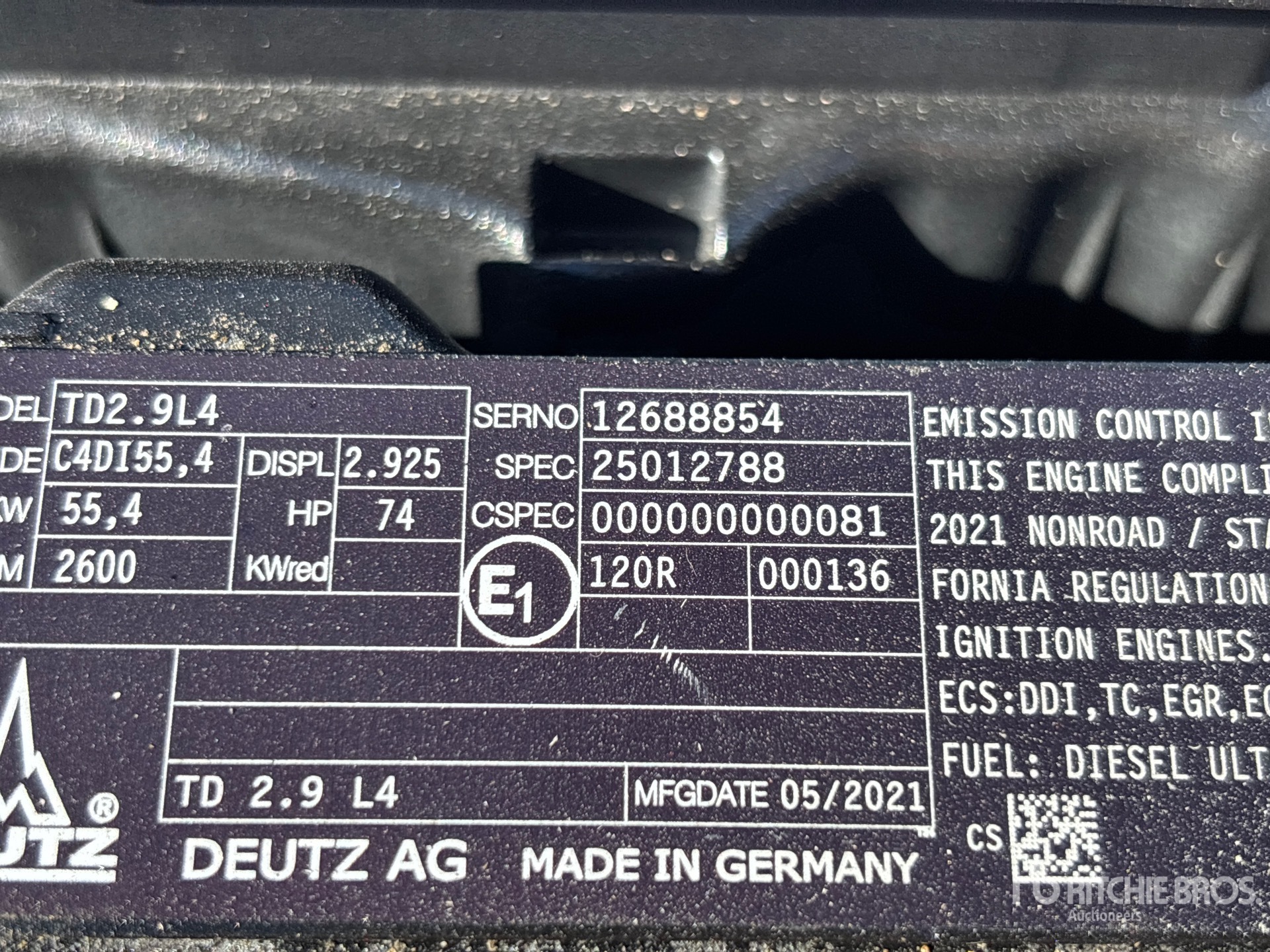 2021 Deutz TD2.9L4