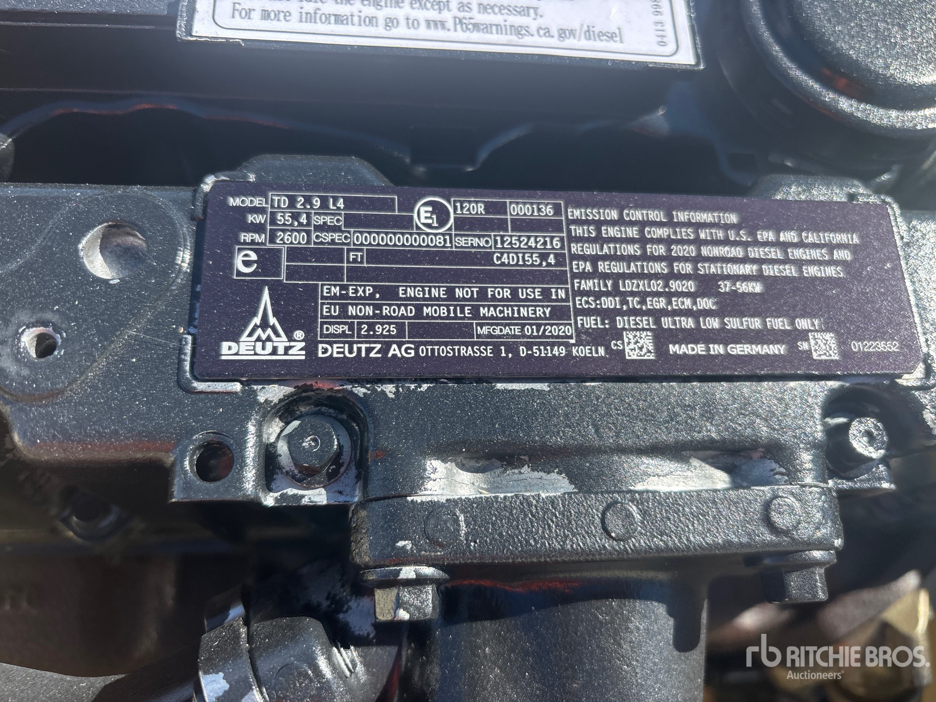 2020 Deutz TD2.9L4
